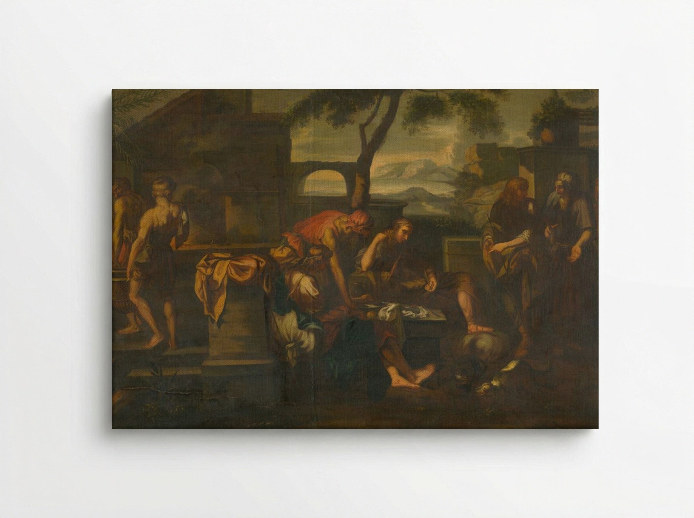 Biblical Scene with Figures - Fine Art Print - Canvas