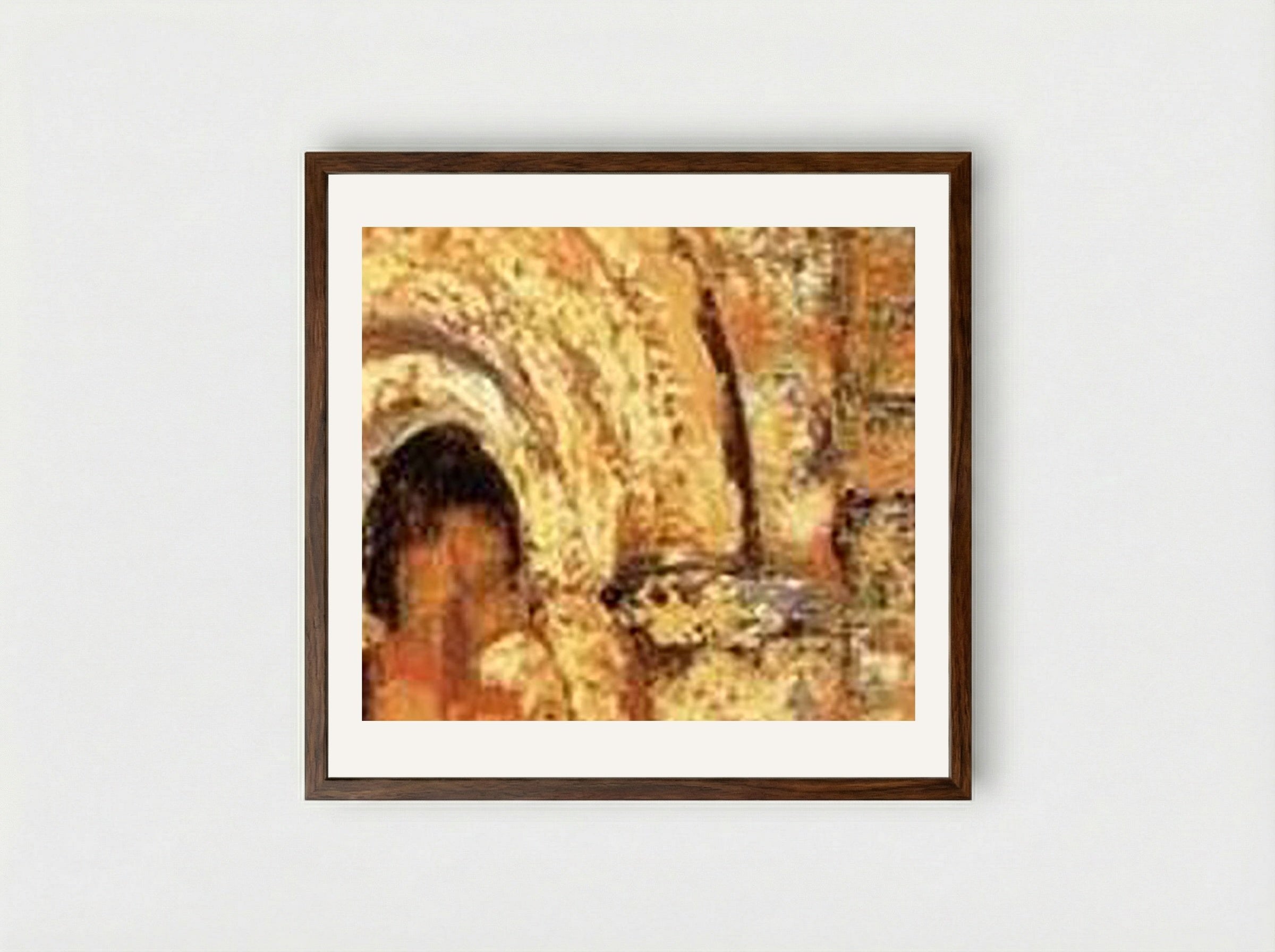 The Little Chapel Chancelade - Grant Wood - Framed Print Dark Wood
