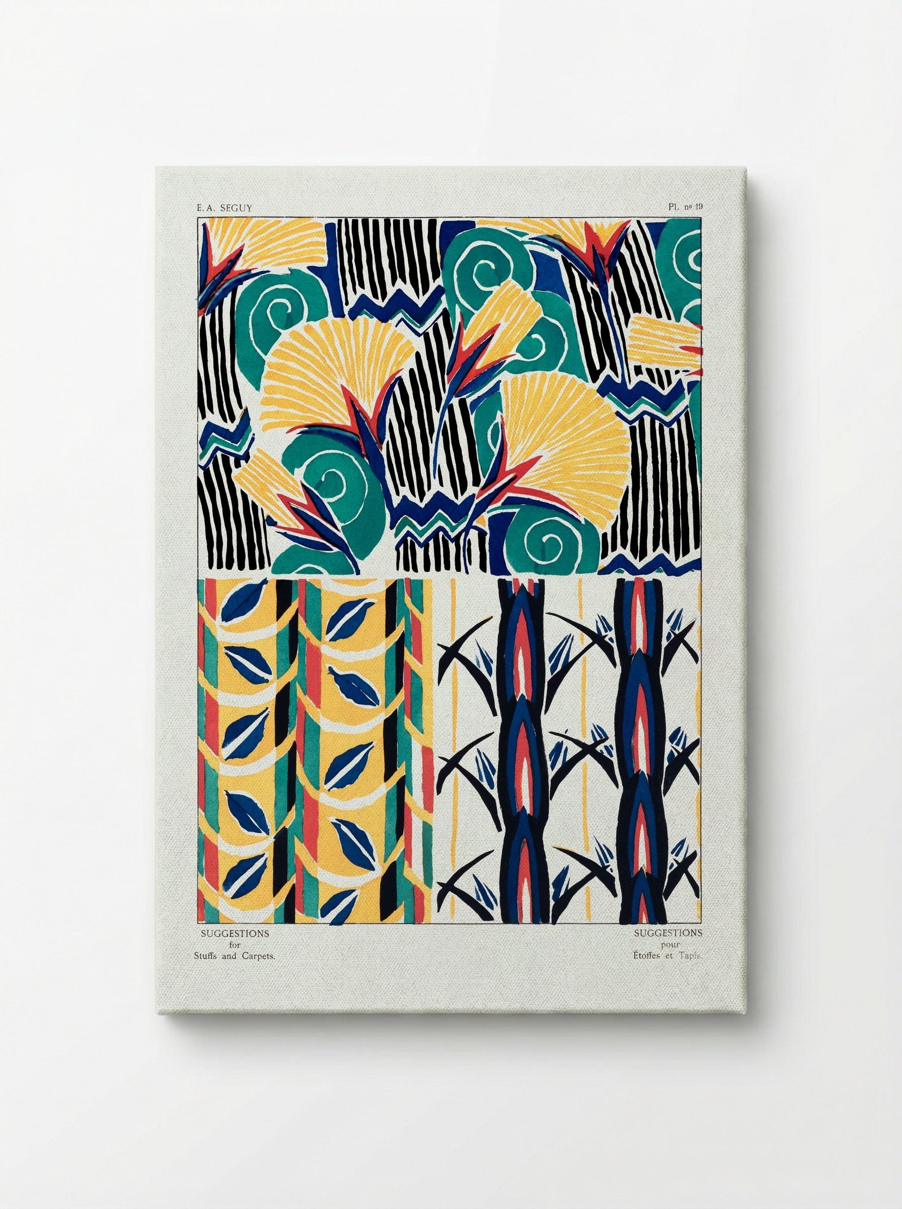 Suggestions for Stuffs and Carpets, Plate 19 - Émile-Allain Séguy - Canvas