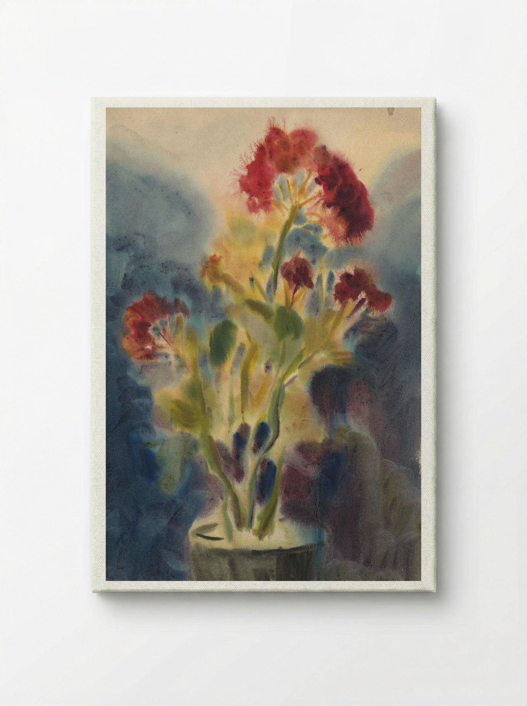 Red Flowers in Vase - Zolo Palugyay - Canvas