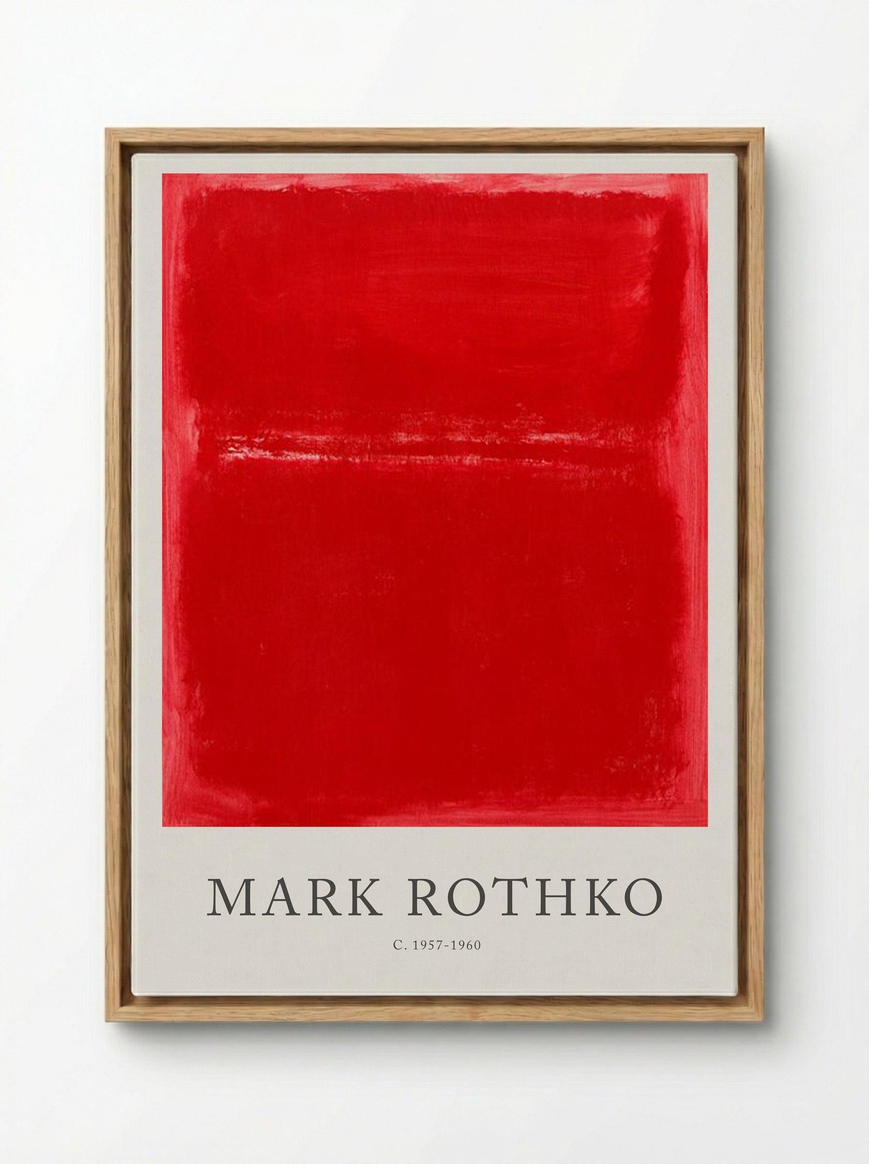 Untitled (Red Rectangle) - Mark Rothko - Framed Canvas Wood