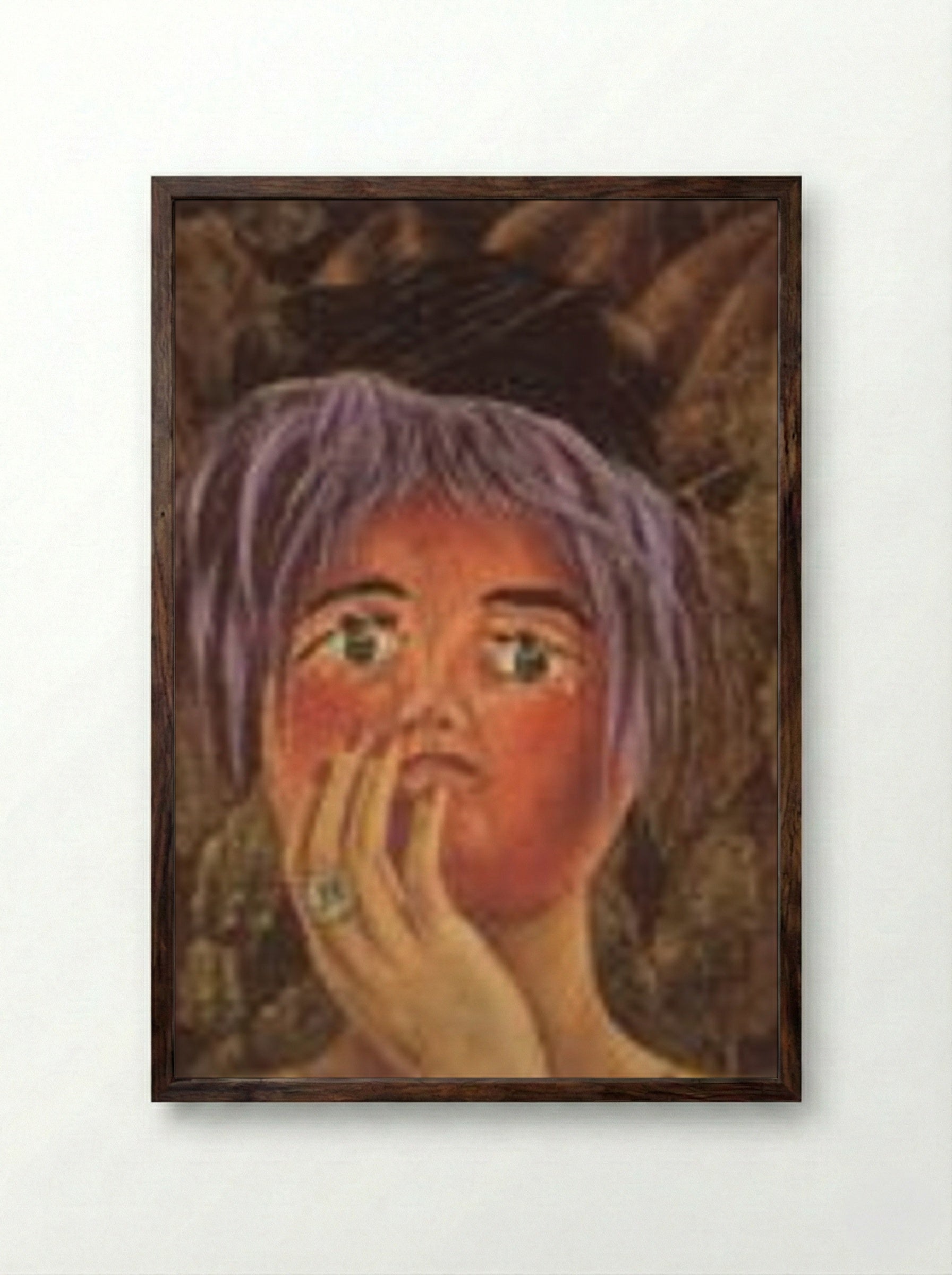 The Mask - Fine Art Print - Framed Print Dark Wood