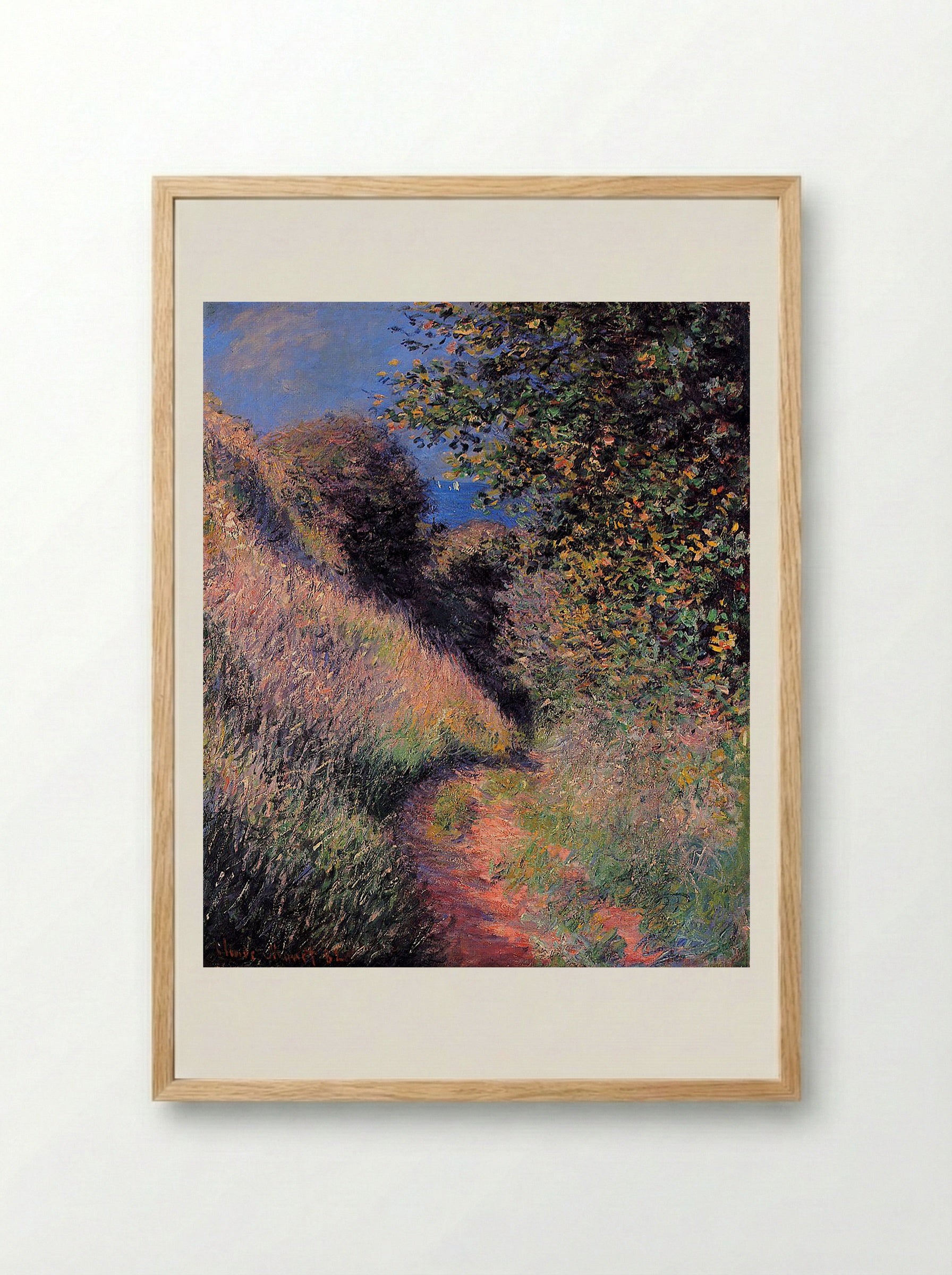 Path at Pourville - Claude Monet - Framed Print Wood