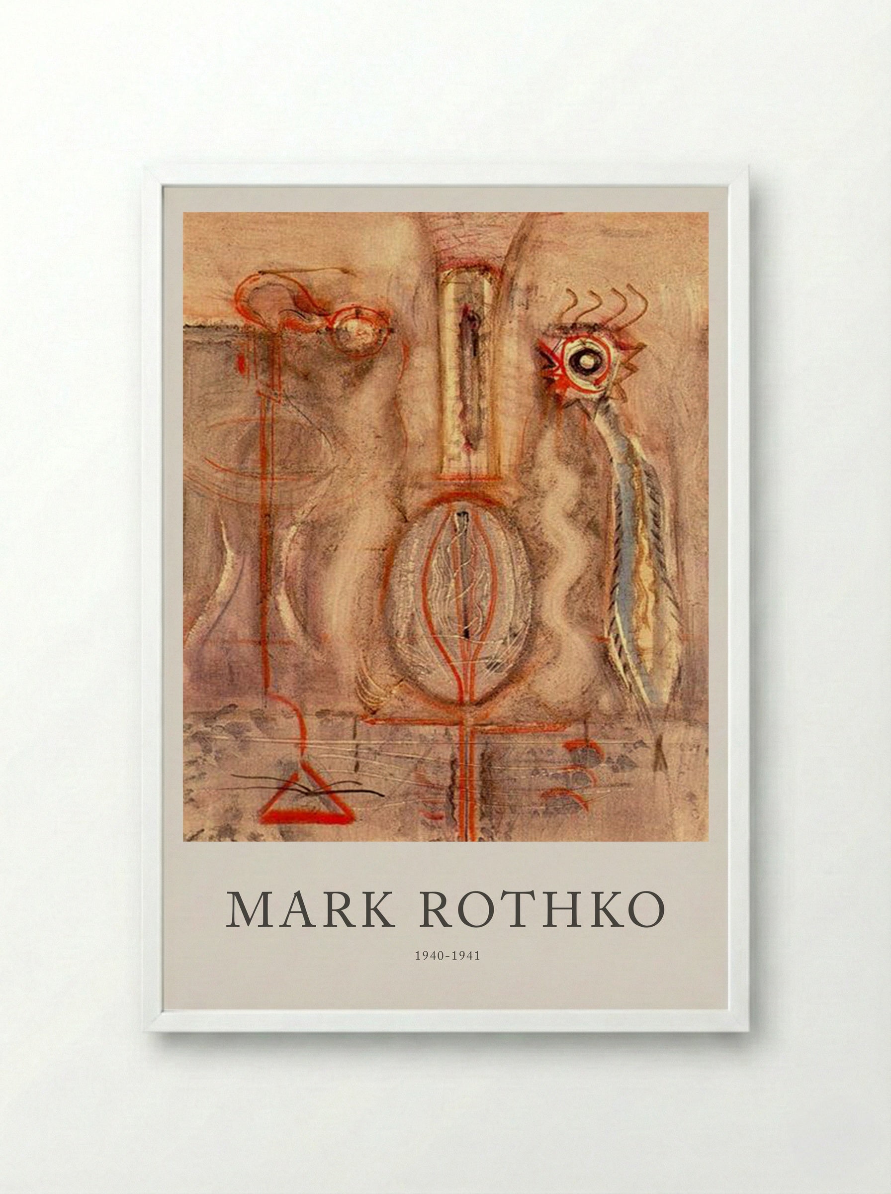 Untitled (Biomorphic Composition) - Mark Rothko - Framed Print White