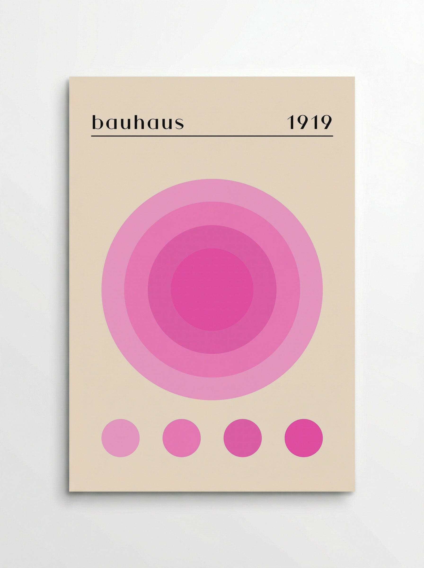 Bauhaus Radiant Pink Circles 1919 - Poster