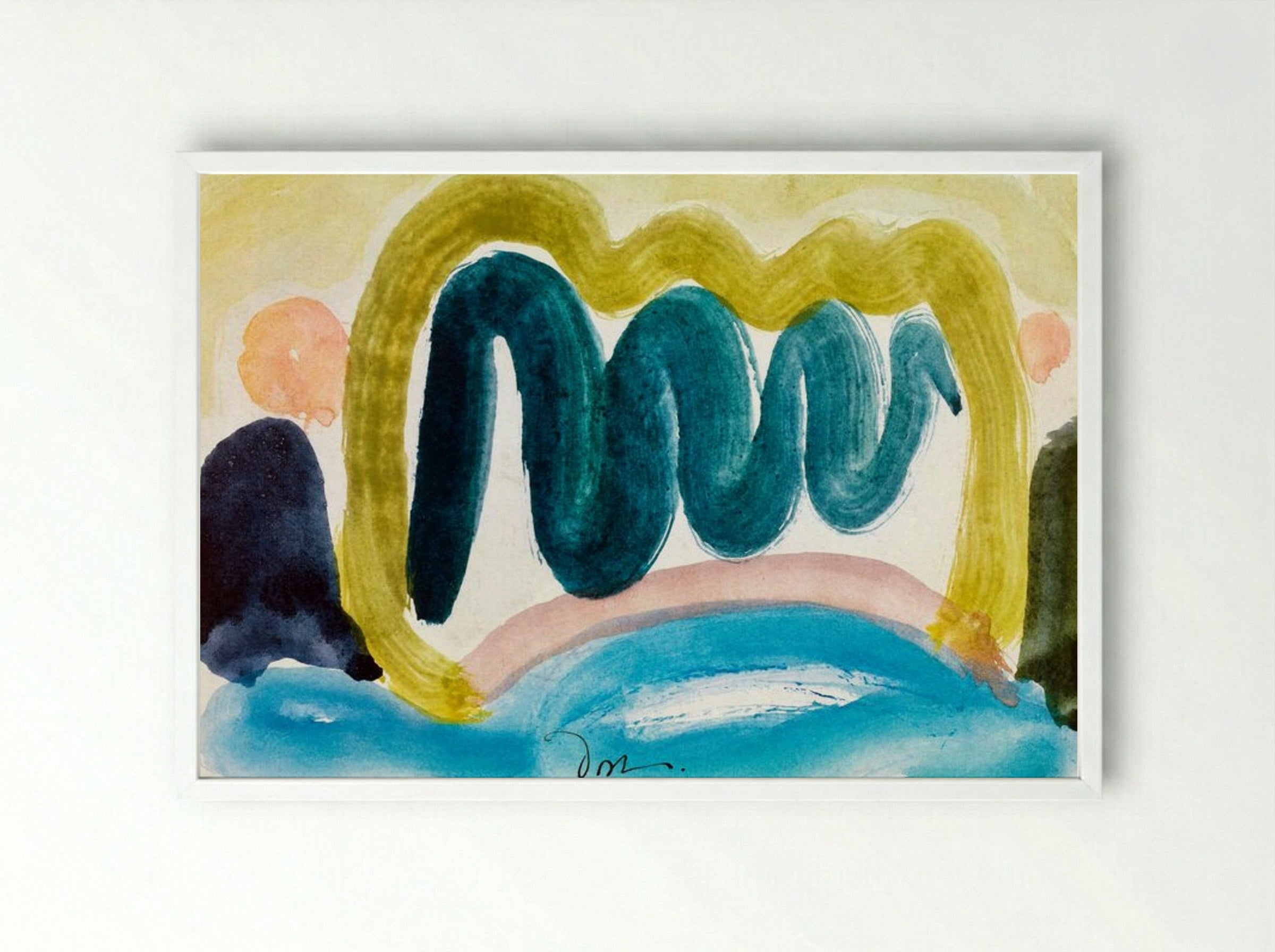 S' Pond in Sunlight - Arthur Dove - Framed Print White