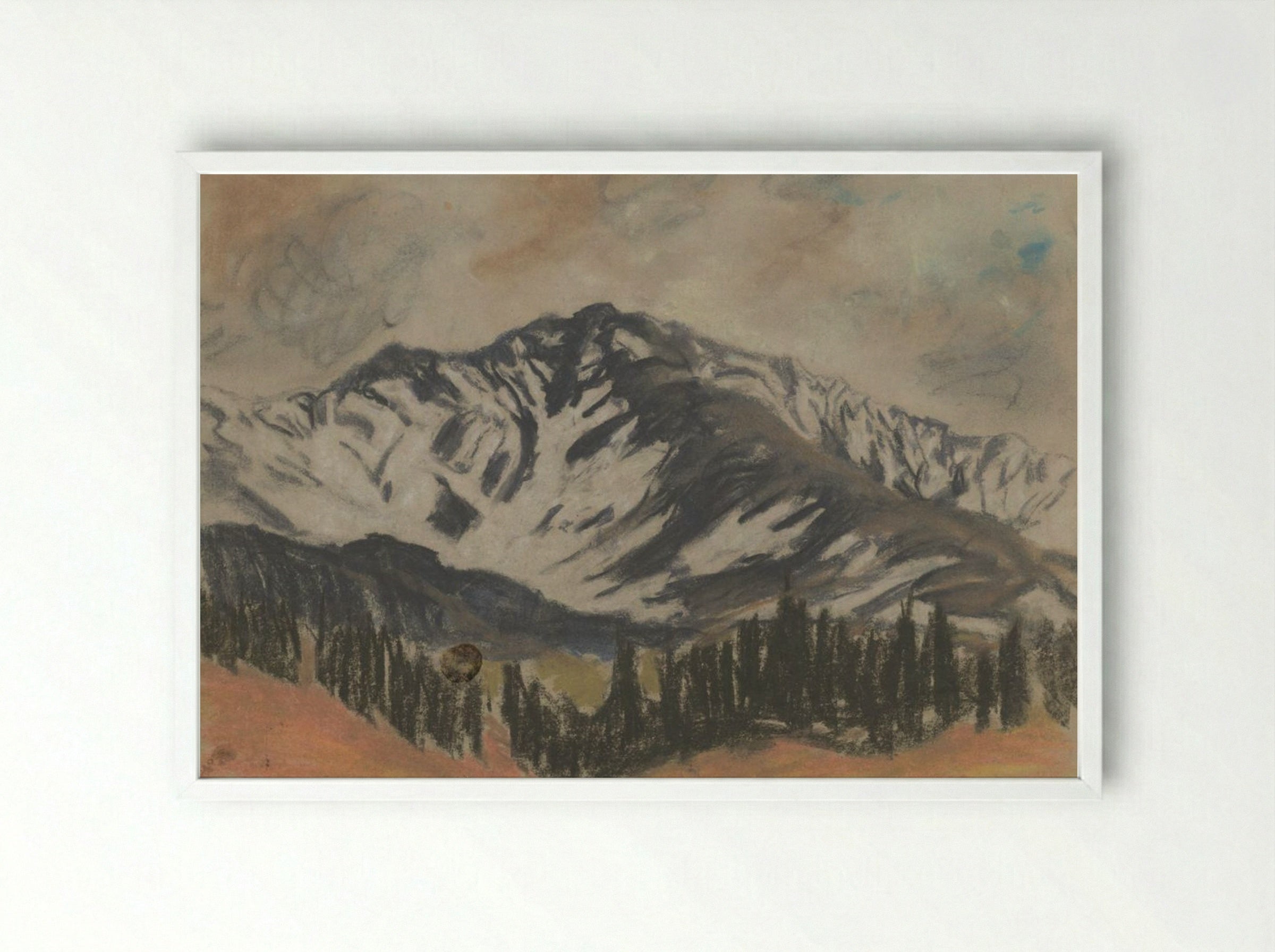 Motif from the High Tatras - Zolo Palugyay - Framed Print White