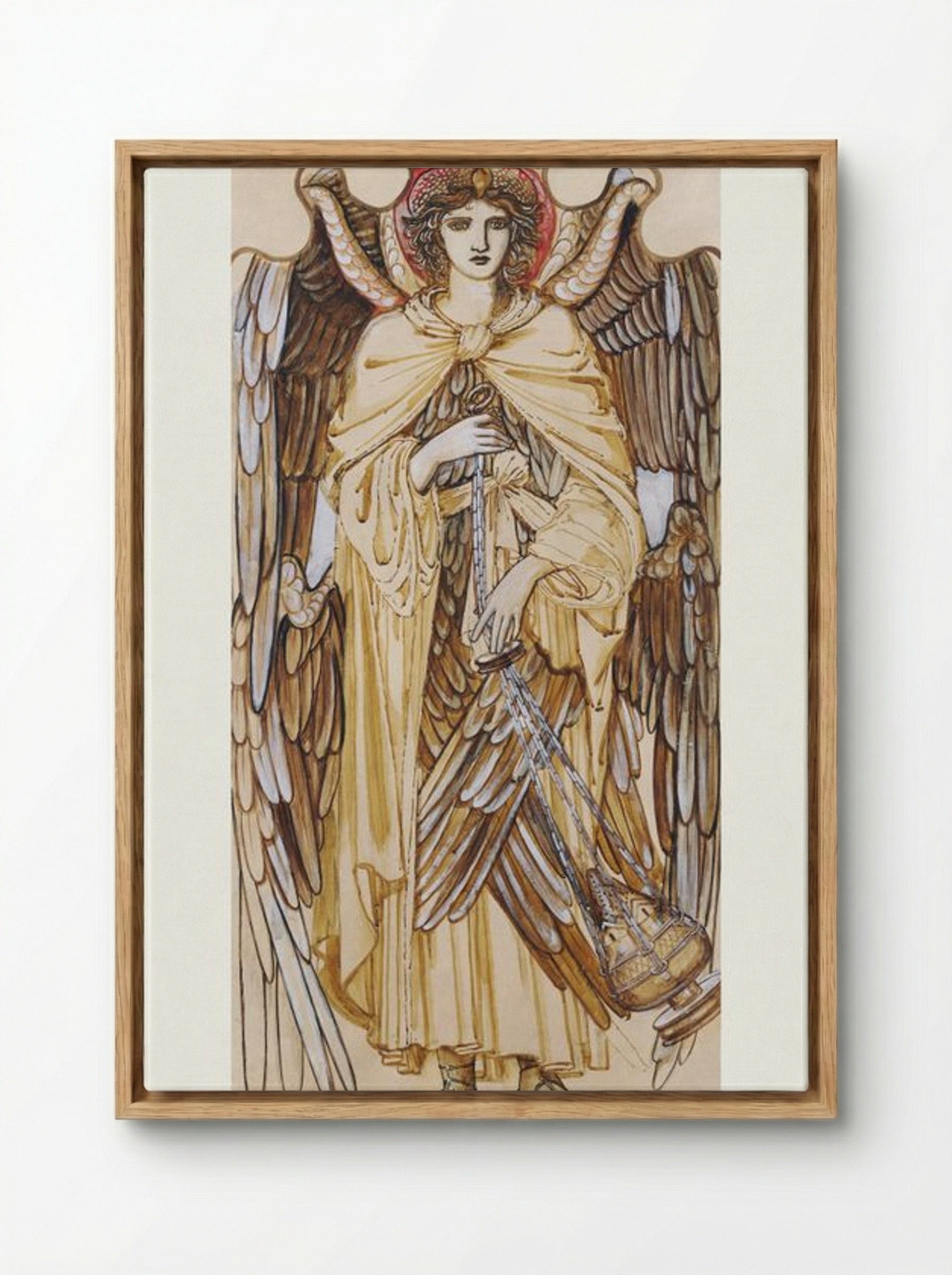 The Angels of the Hierarchy - Seraphim - Edward Burne-Jones - Framed Canvas Wood