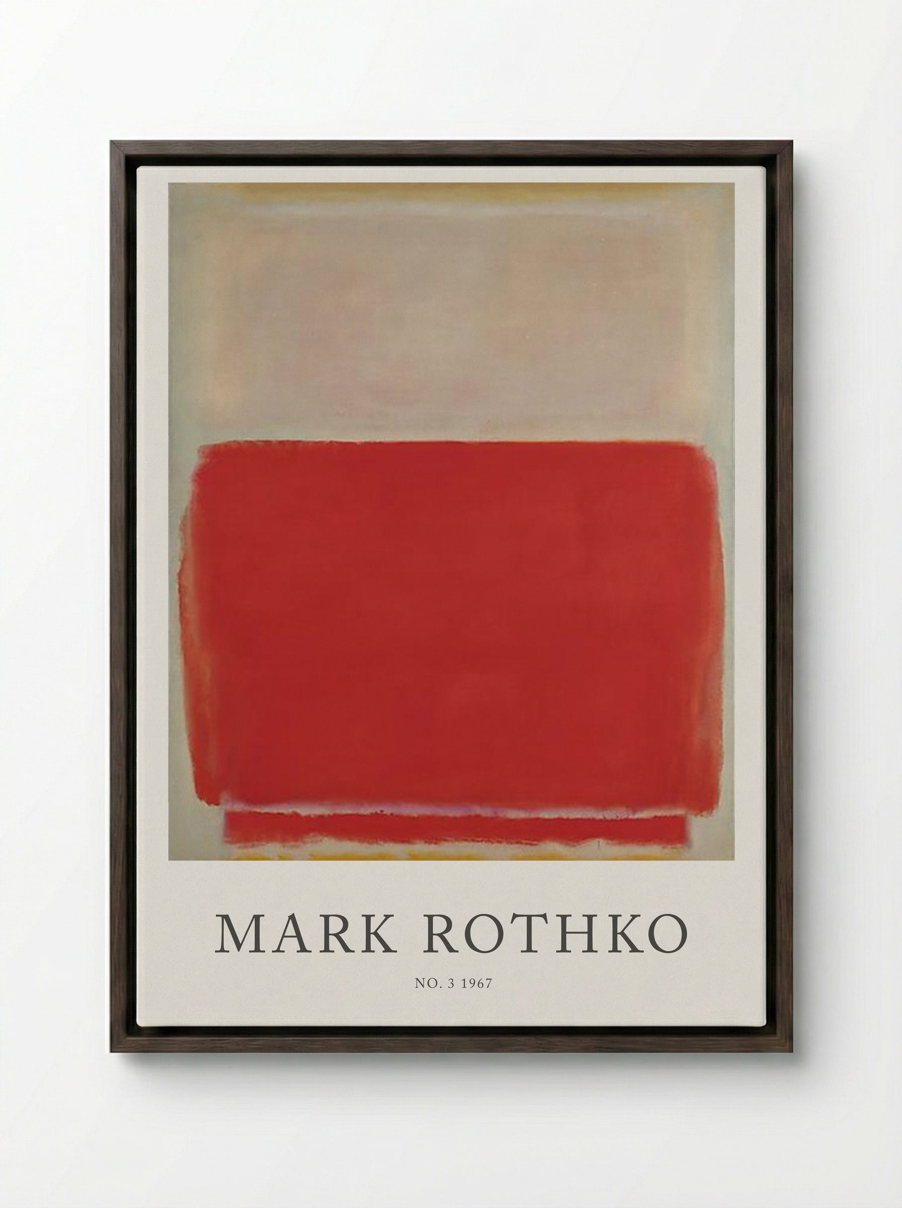 No. 3, 1967 - Mark Rothko - Framed Canvas Dark Wood