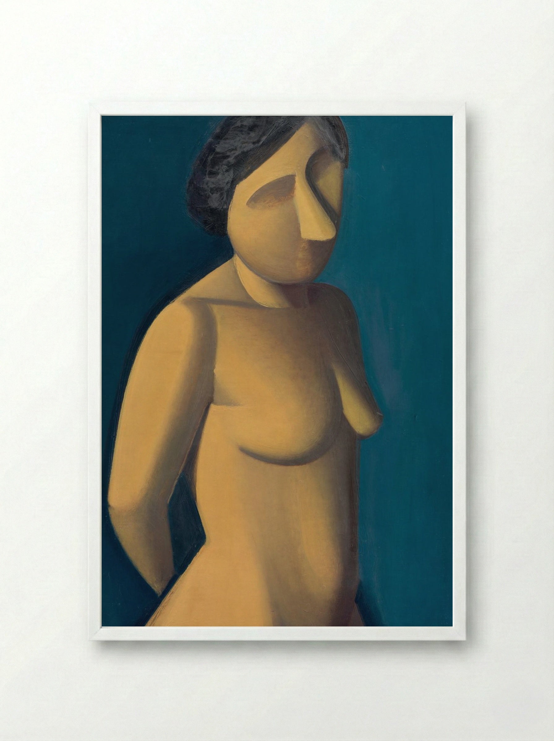 Female Model - Vilhelm Lundstrøm - Framed Print White