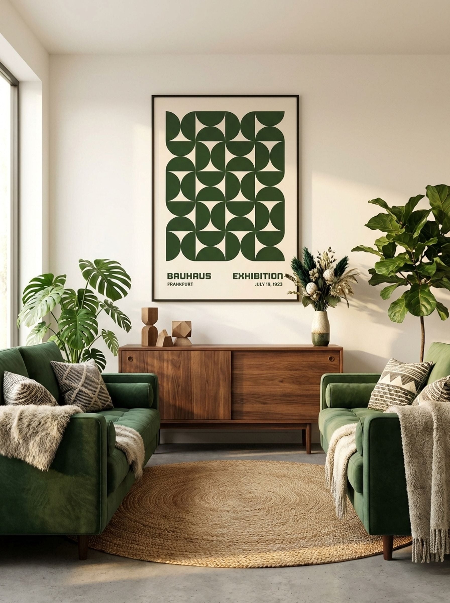 Bauhaus Modular Geometry - Green Edition (1923 Frankfurt) - Lifestyle