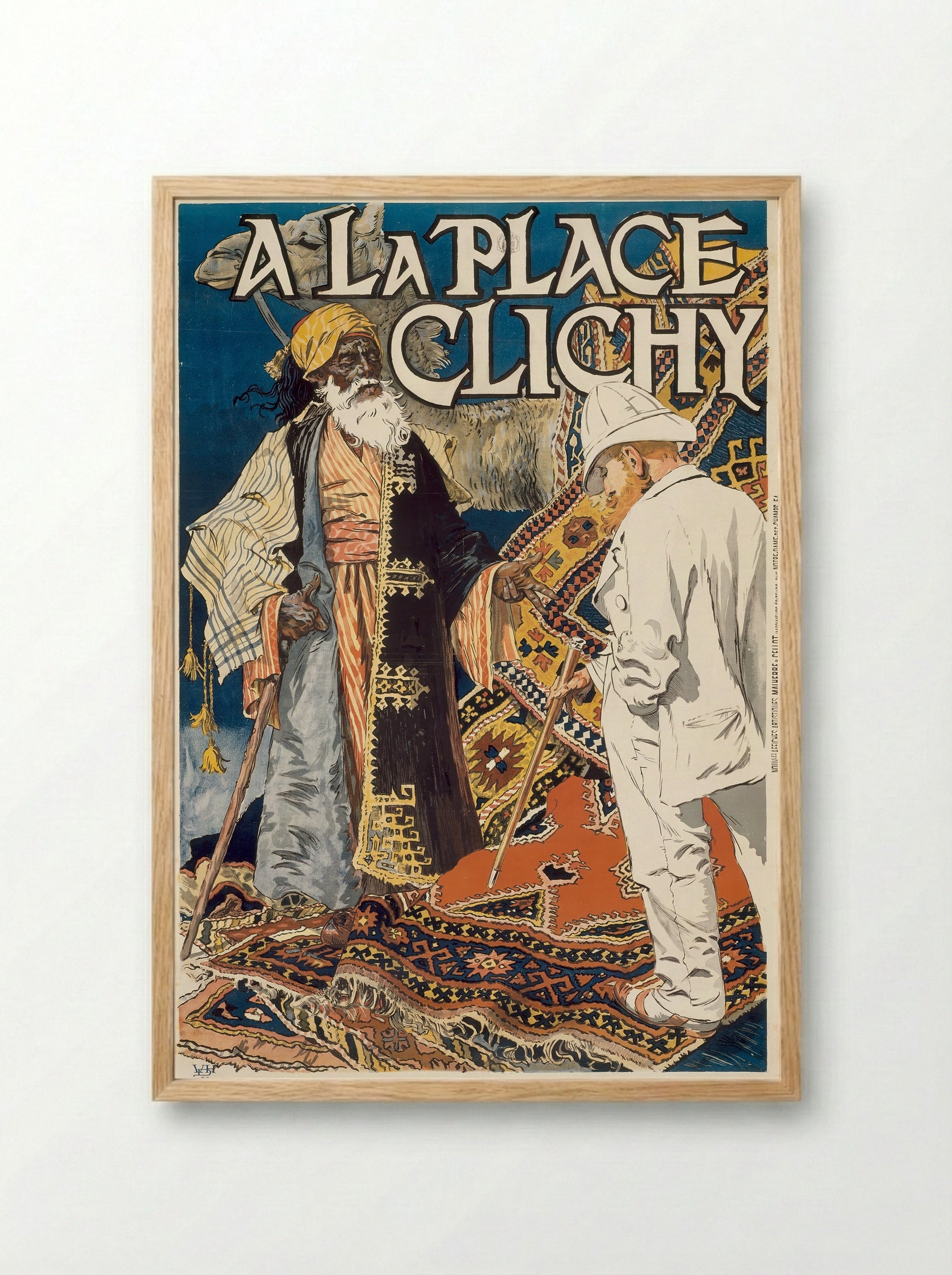 A la Place Clichy - Eugène Samuel Grasset - Framed Print Wood