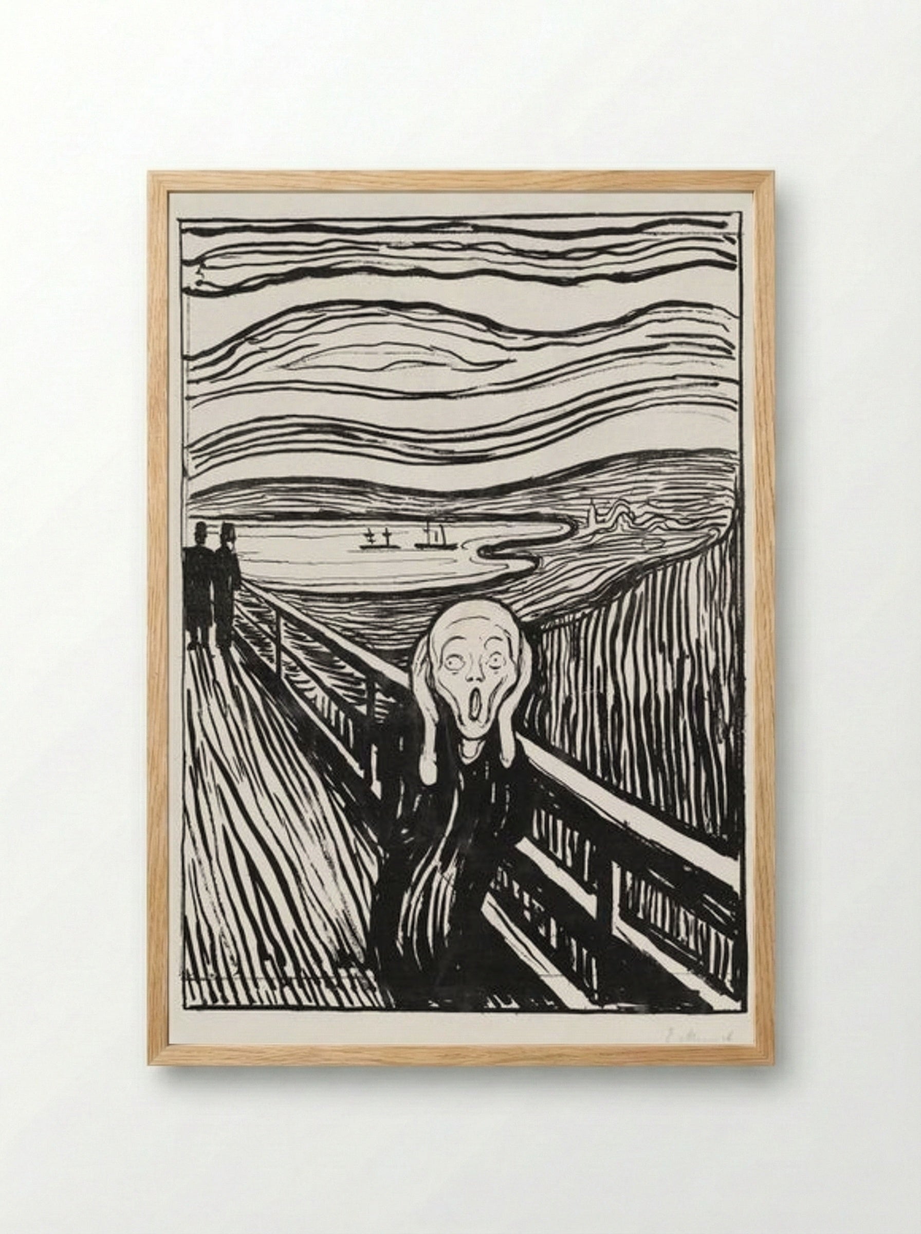The Scream - Edvard Munch - Framed Print Wood