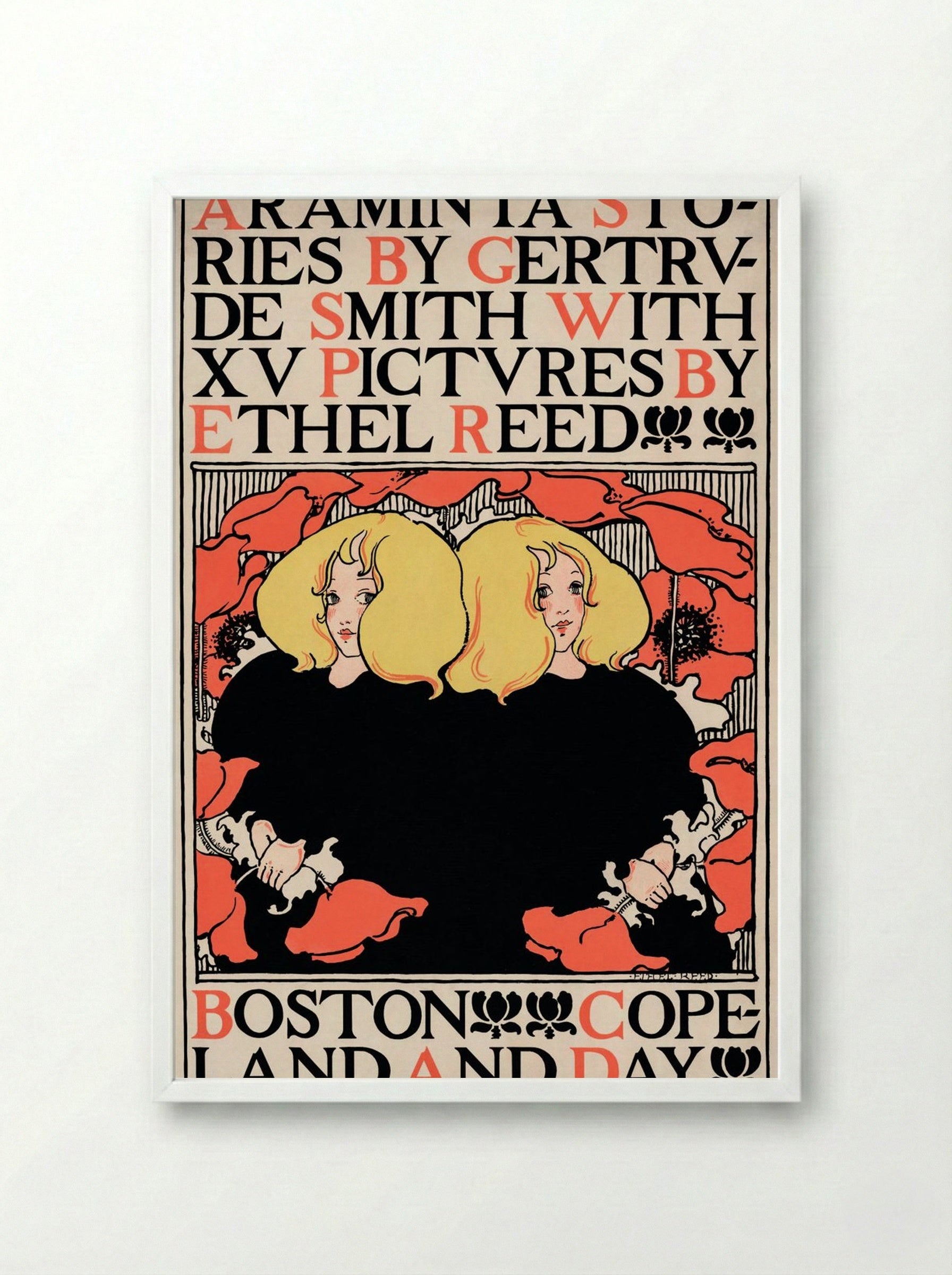 Arabella and Araminta Stories - Ethel Reed - Framed Print White