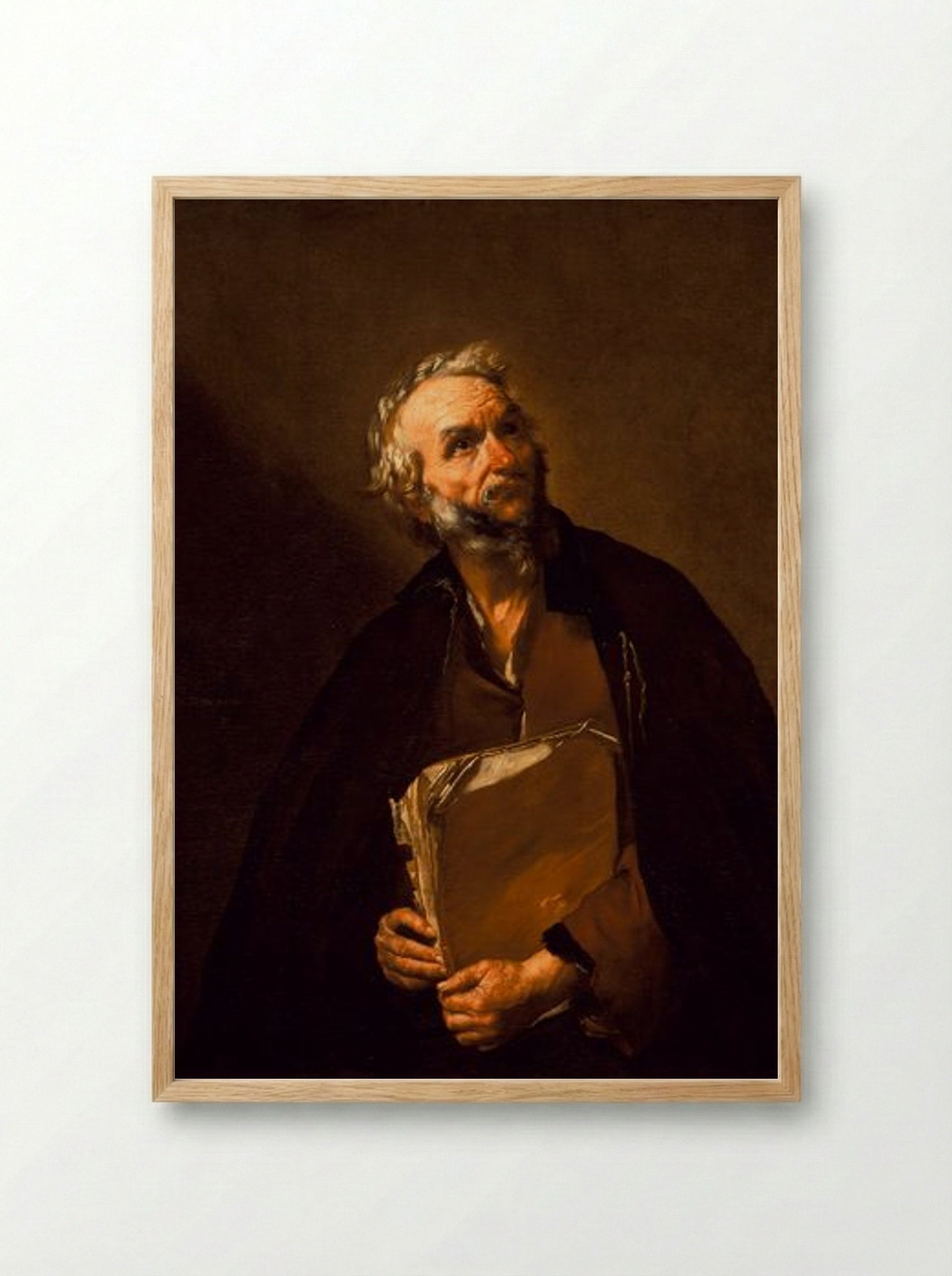 A Philosopher - Jusepe de Ribera - Framed Print Wood