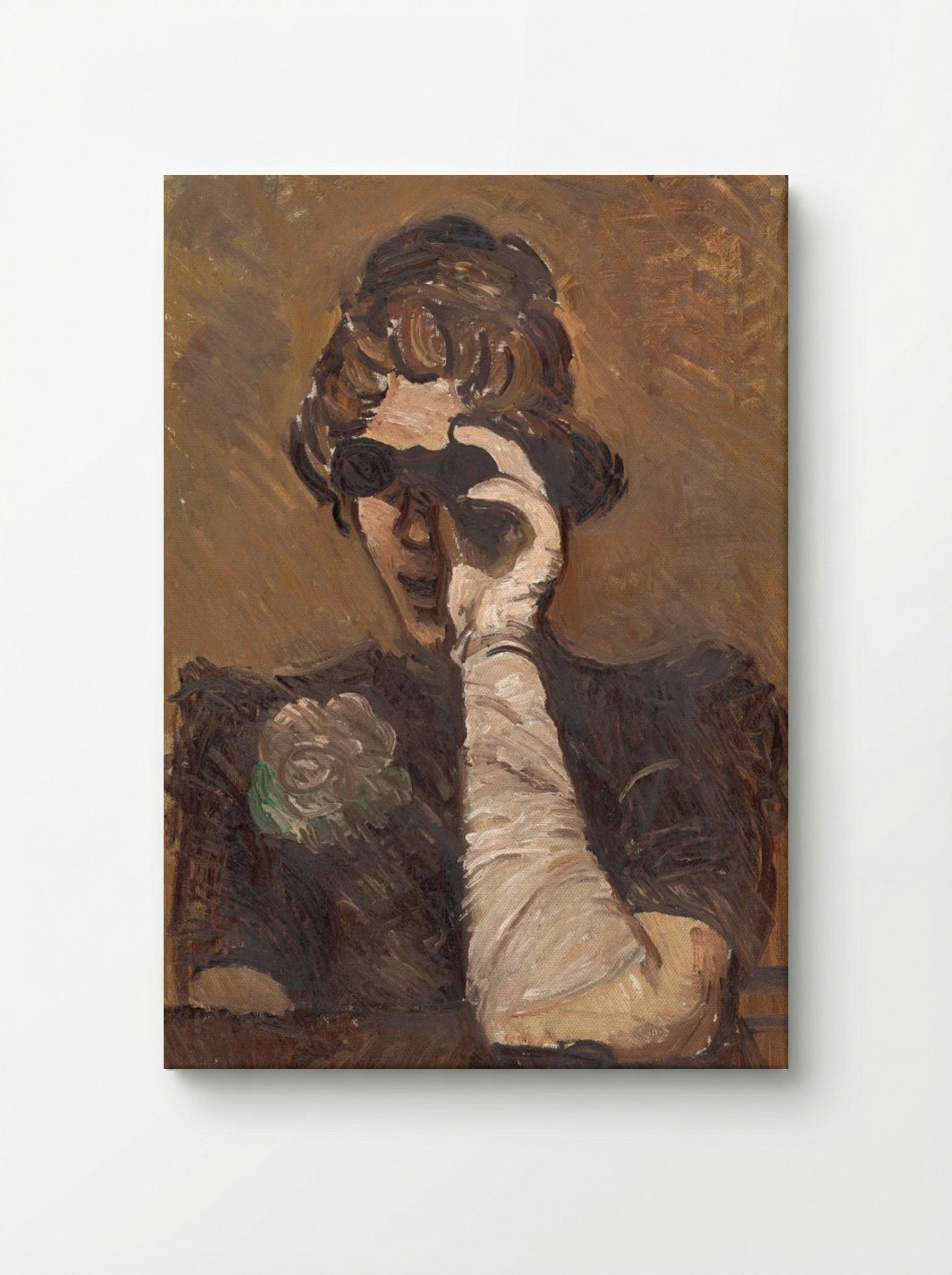 Lady with Opera Glasses - Cyprián Majerník - Canvas