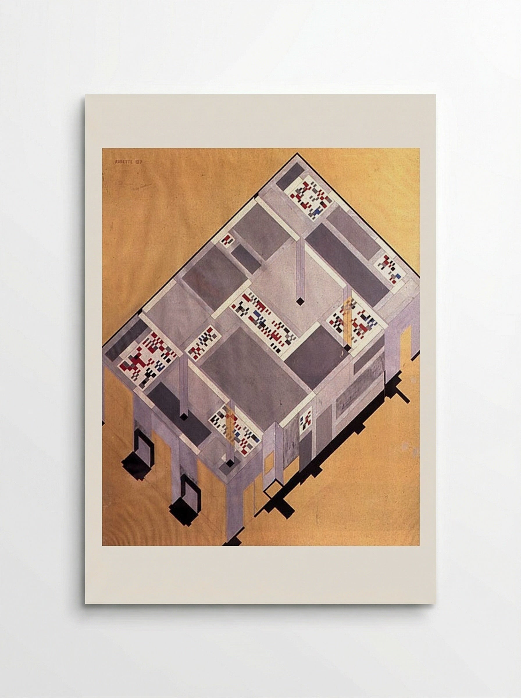 Draft for the tearoom on the ground floor of the Cafe Aubette - Sophie Taeuber-Arp - Poster