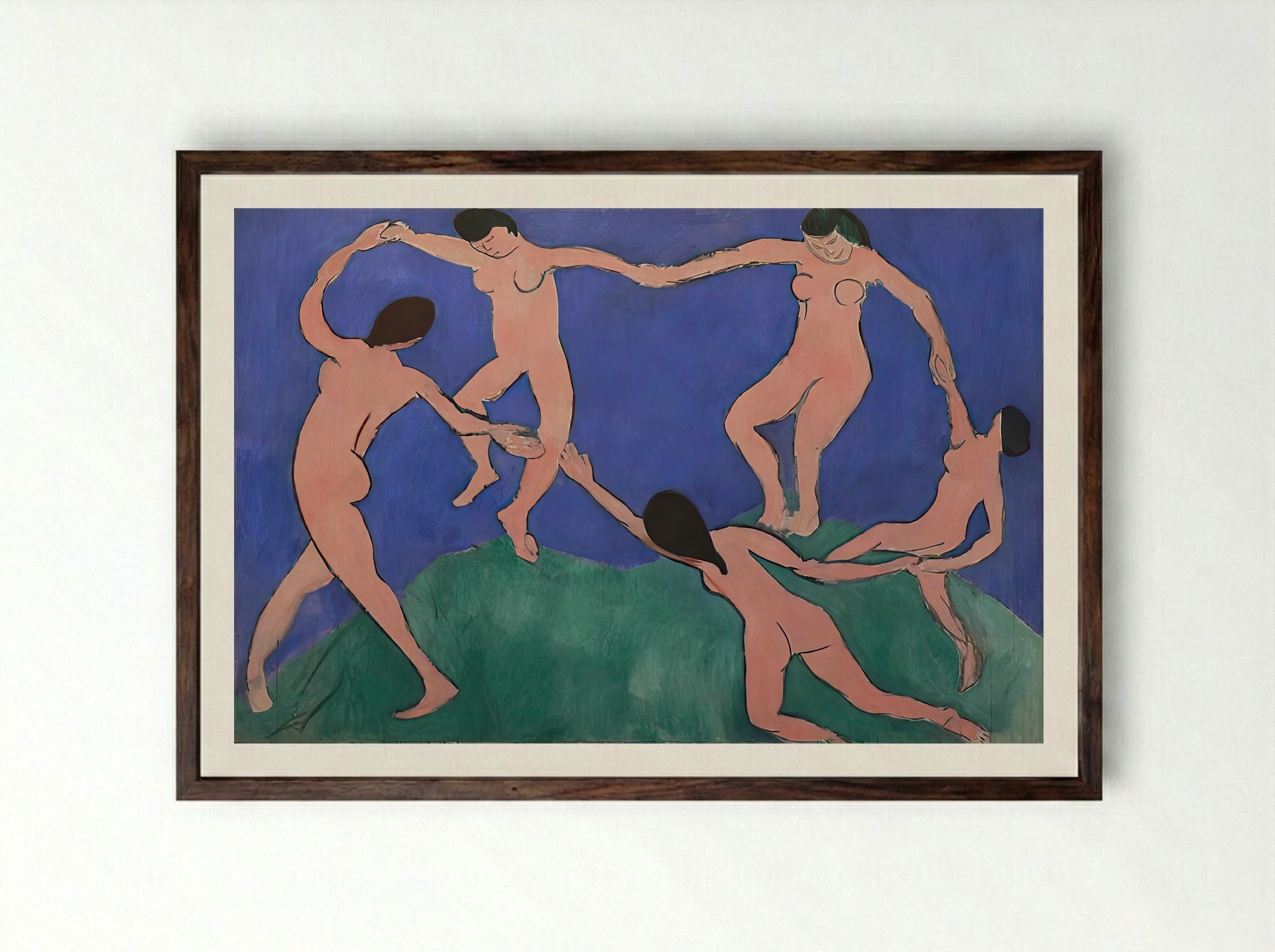Dance I by Henri Matisse – Fauvist Figurative Movement Print - Framed Print Dark Wood