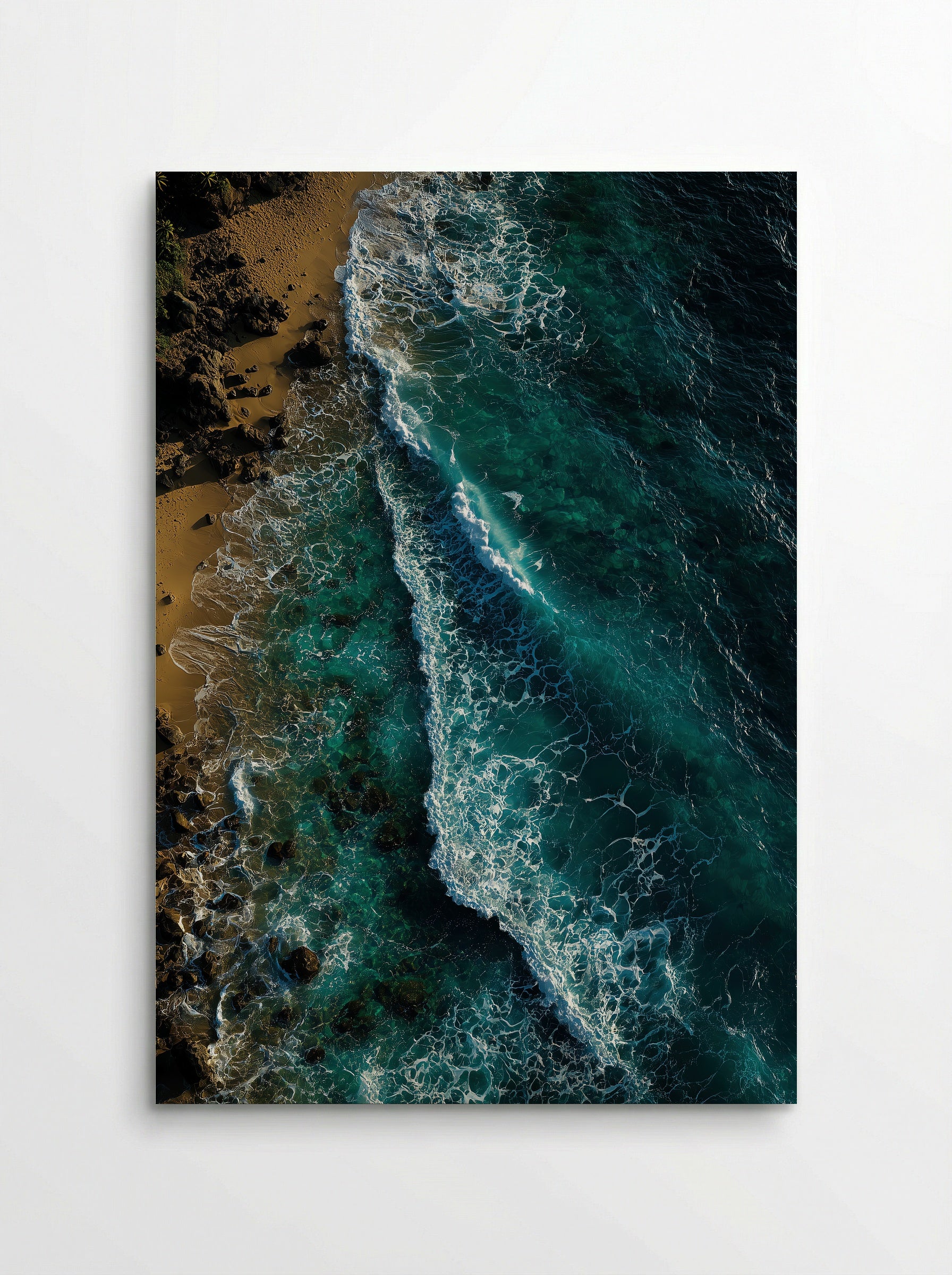 Aerial Shoreline Serenity - Poster
