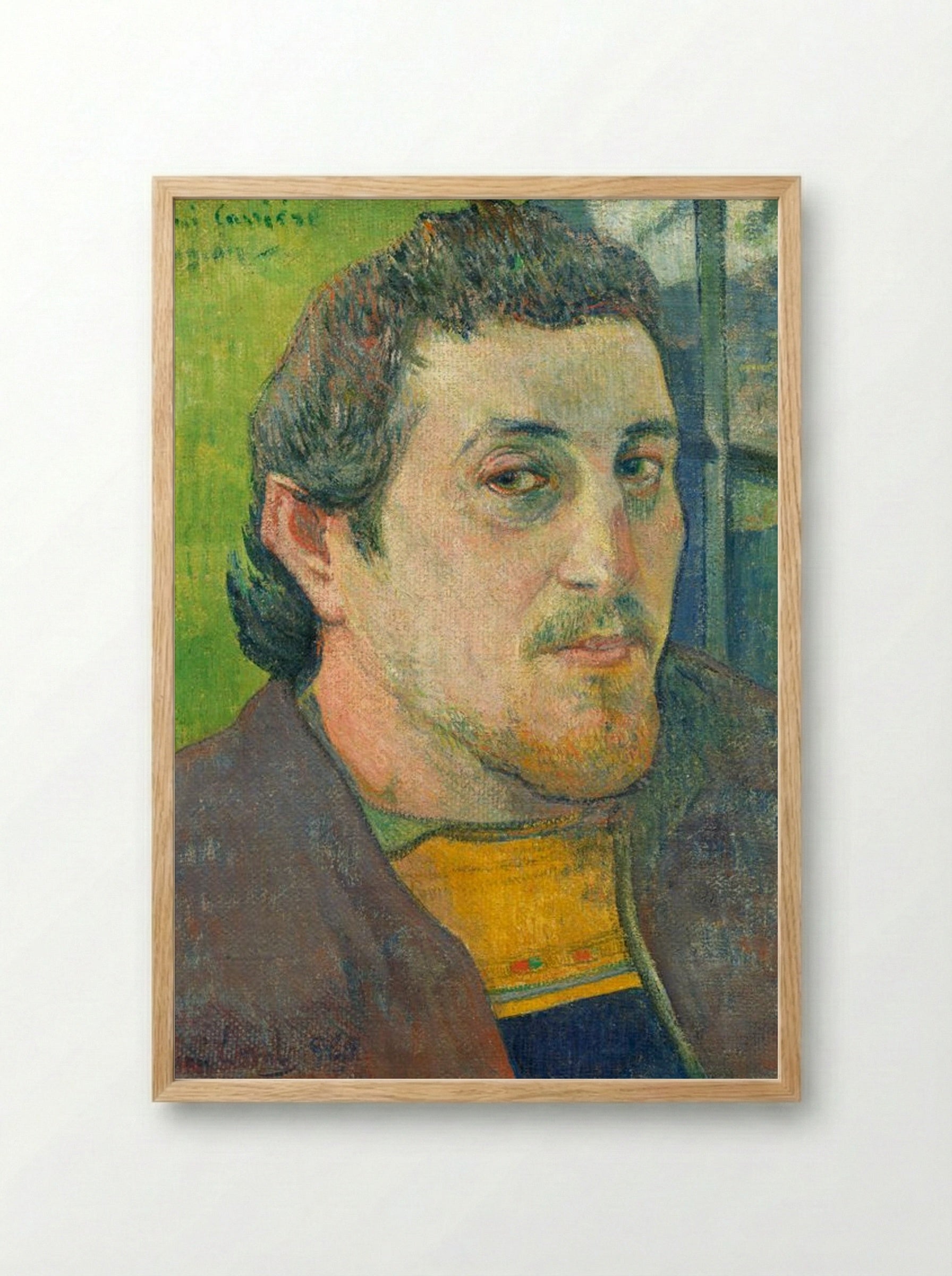 Self-Portrait Dedicated to Carrière - Paul Gauguin - Framed Print Wood