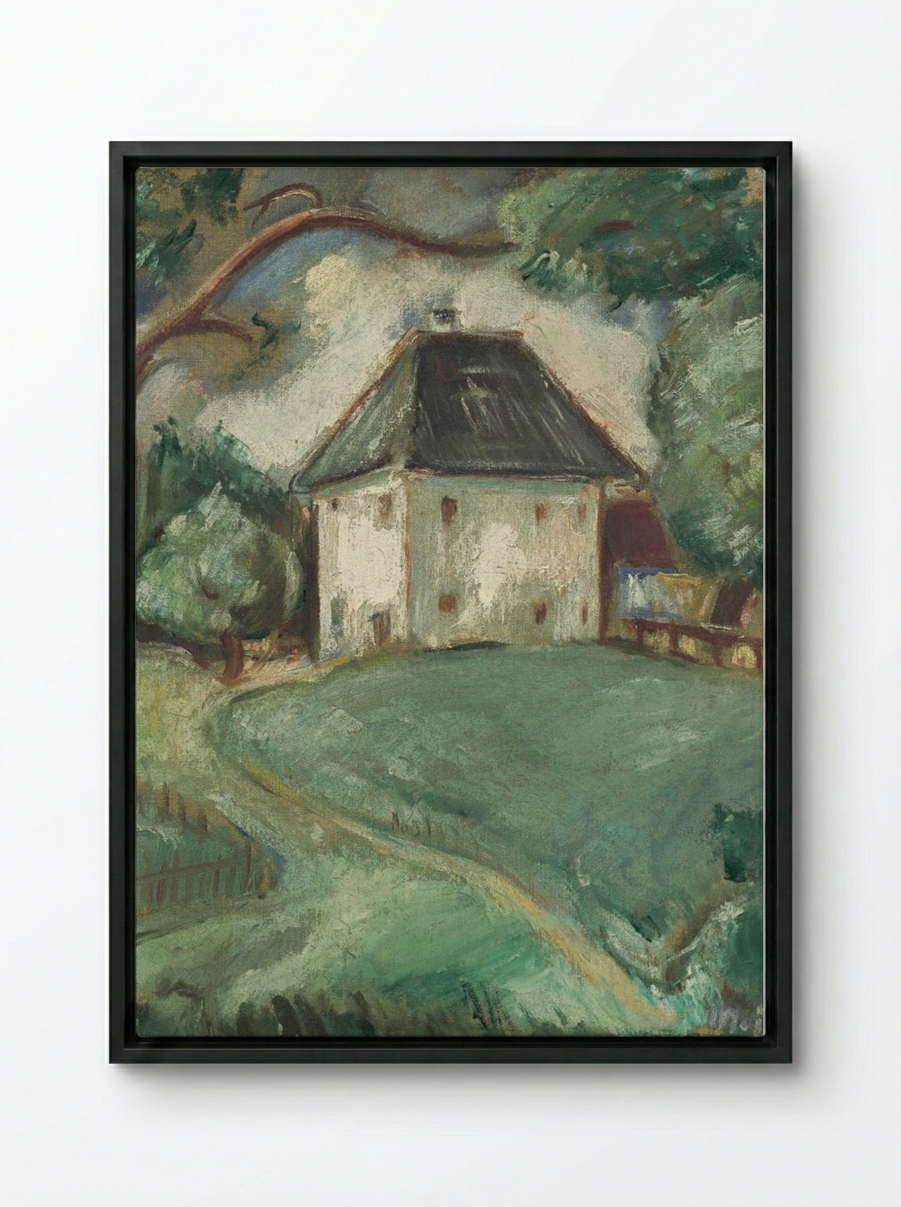 Landscape near Trebon - Cyprián Majerník - Framed Canvas Black