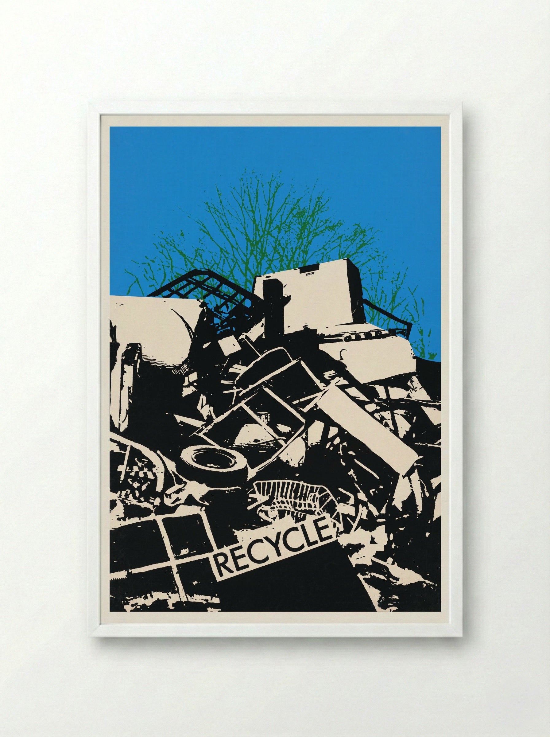 Recycle - Graphic Workshop - Framed Print White