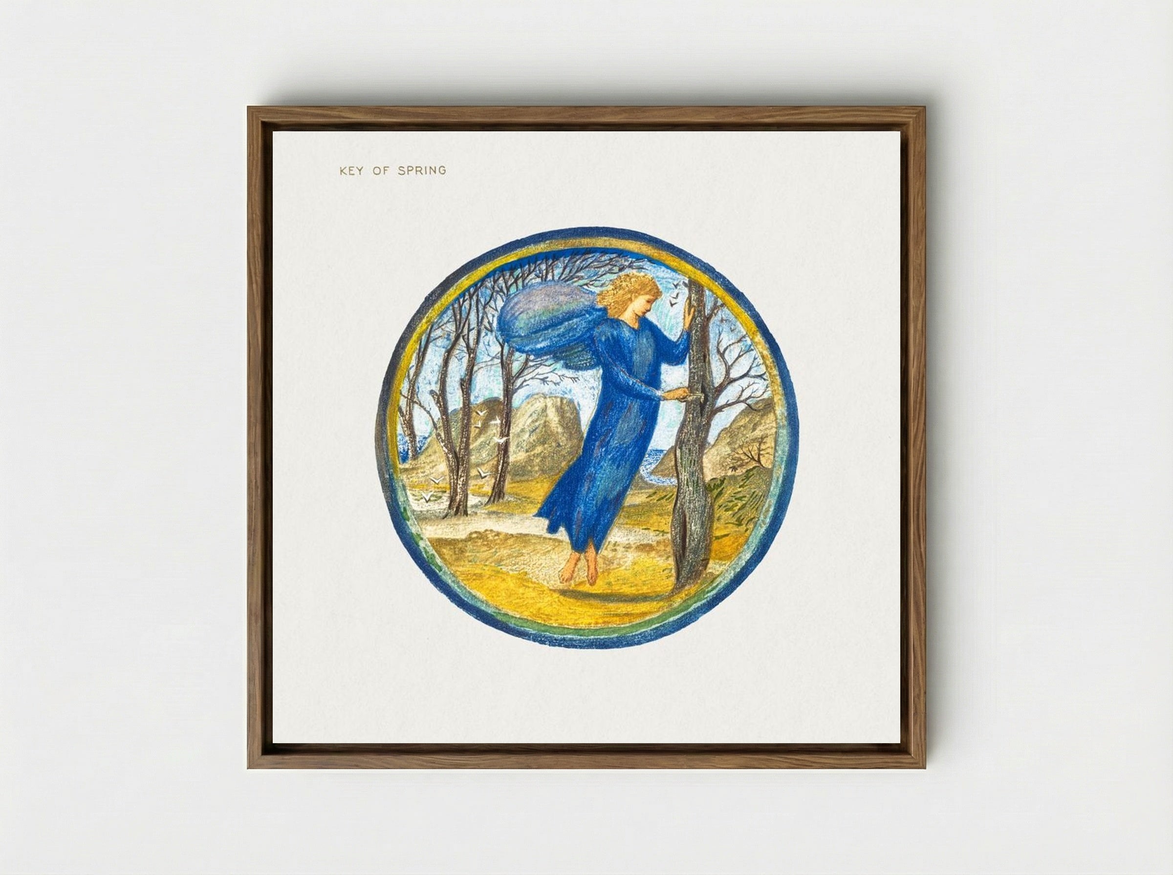 Key of Spring - Edward Burne-Jones - Framed Canvas Wood