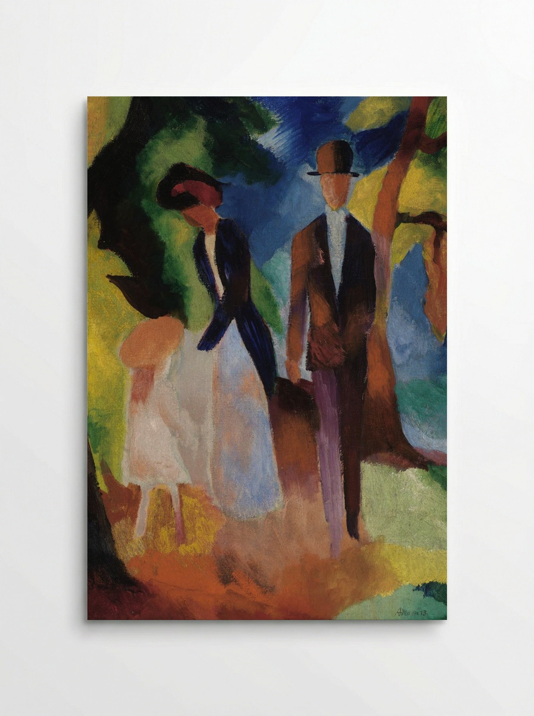 People by a Blue Lake - August Macke - Poster