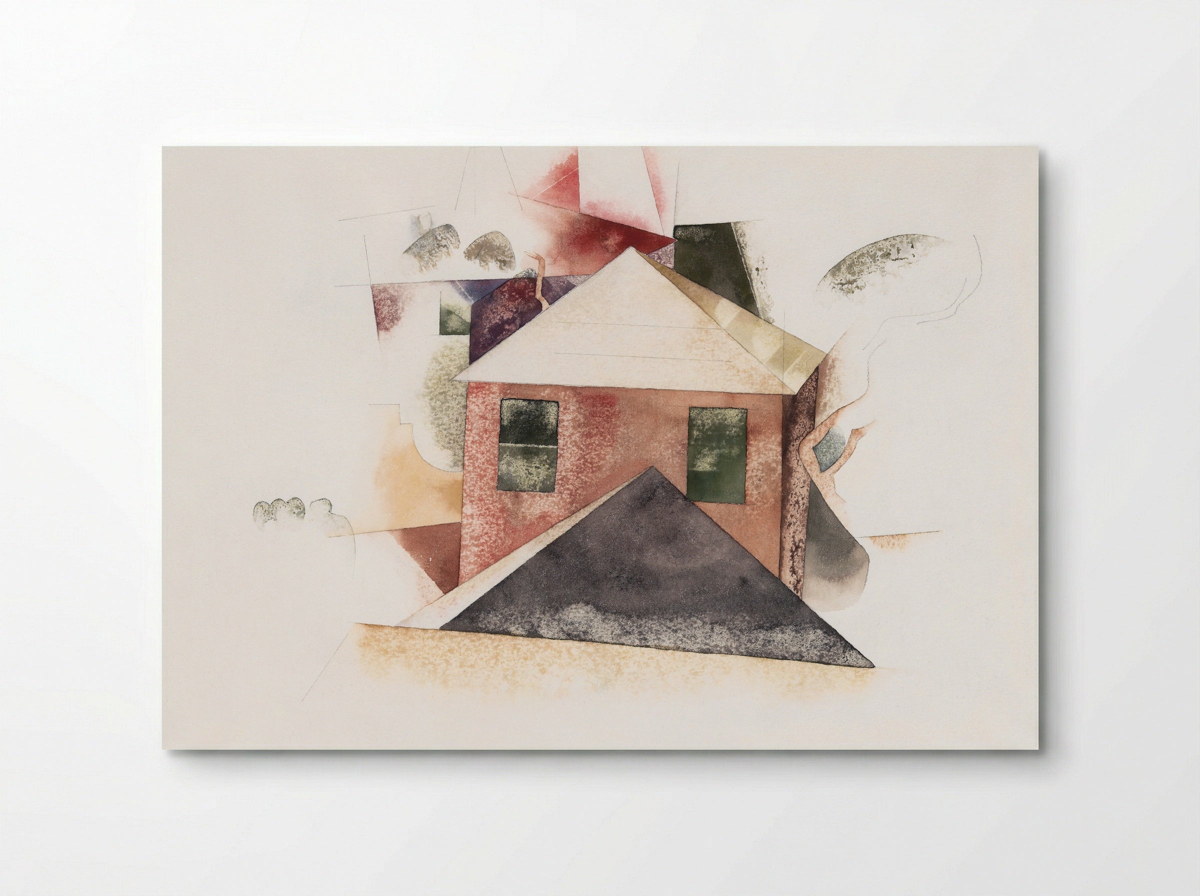 Houses with Red - Charles Demuth - Poster