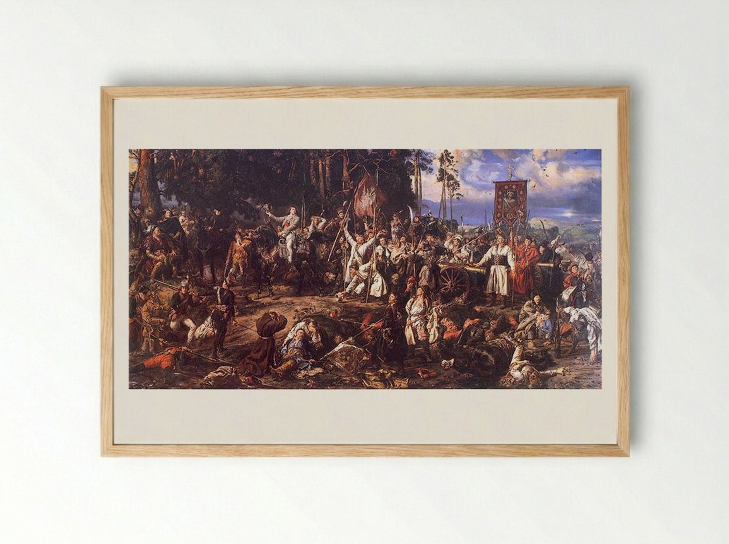 Battle of Racławice - Jan Matejko - Framed Print Wood