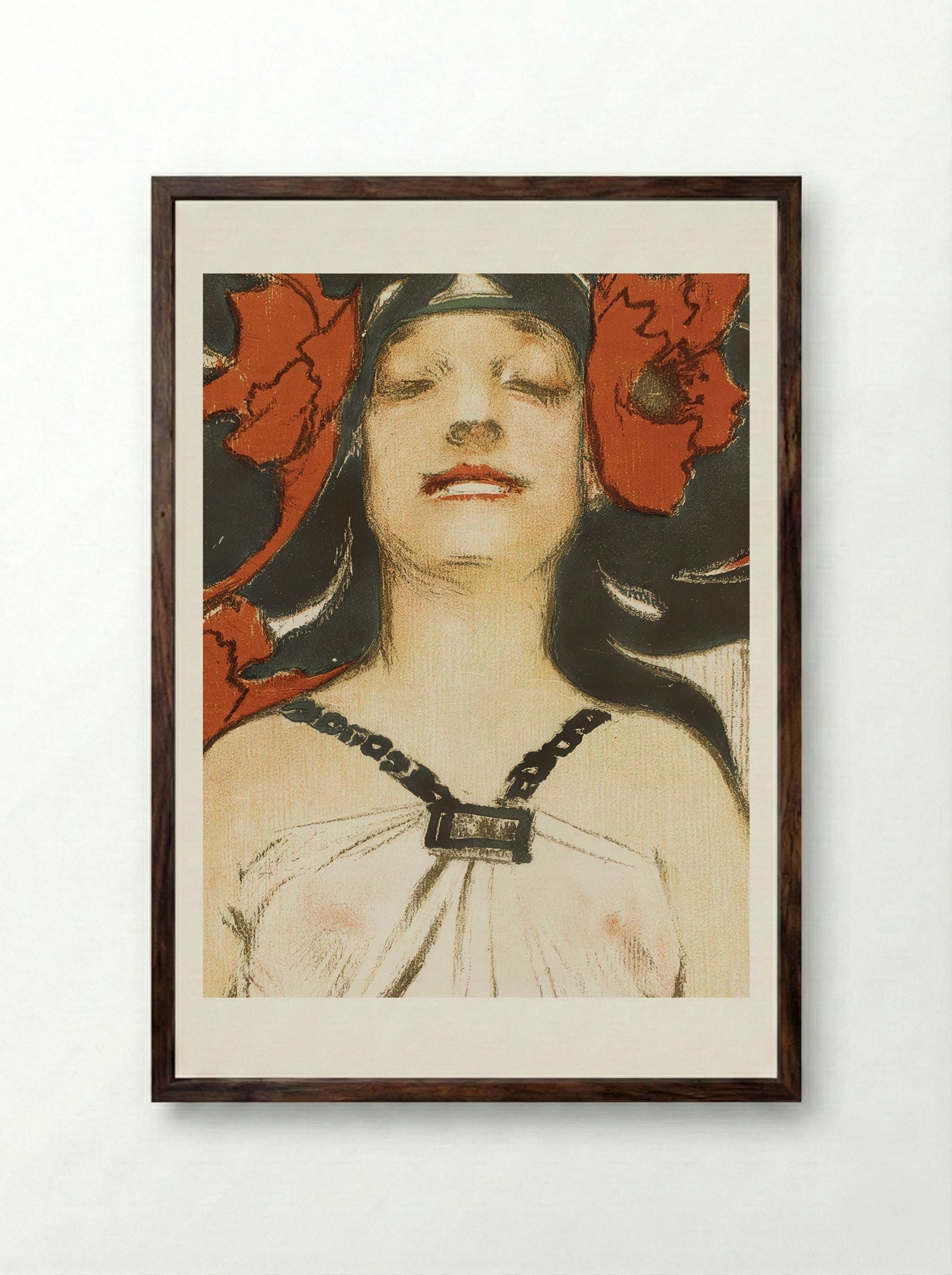 The August Century, Midsummer Holiday Number - Joseph Christian Leyendecker - Framed Print Dark Wood