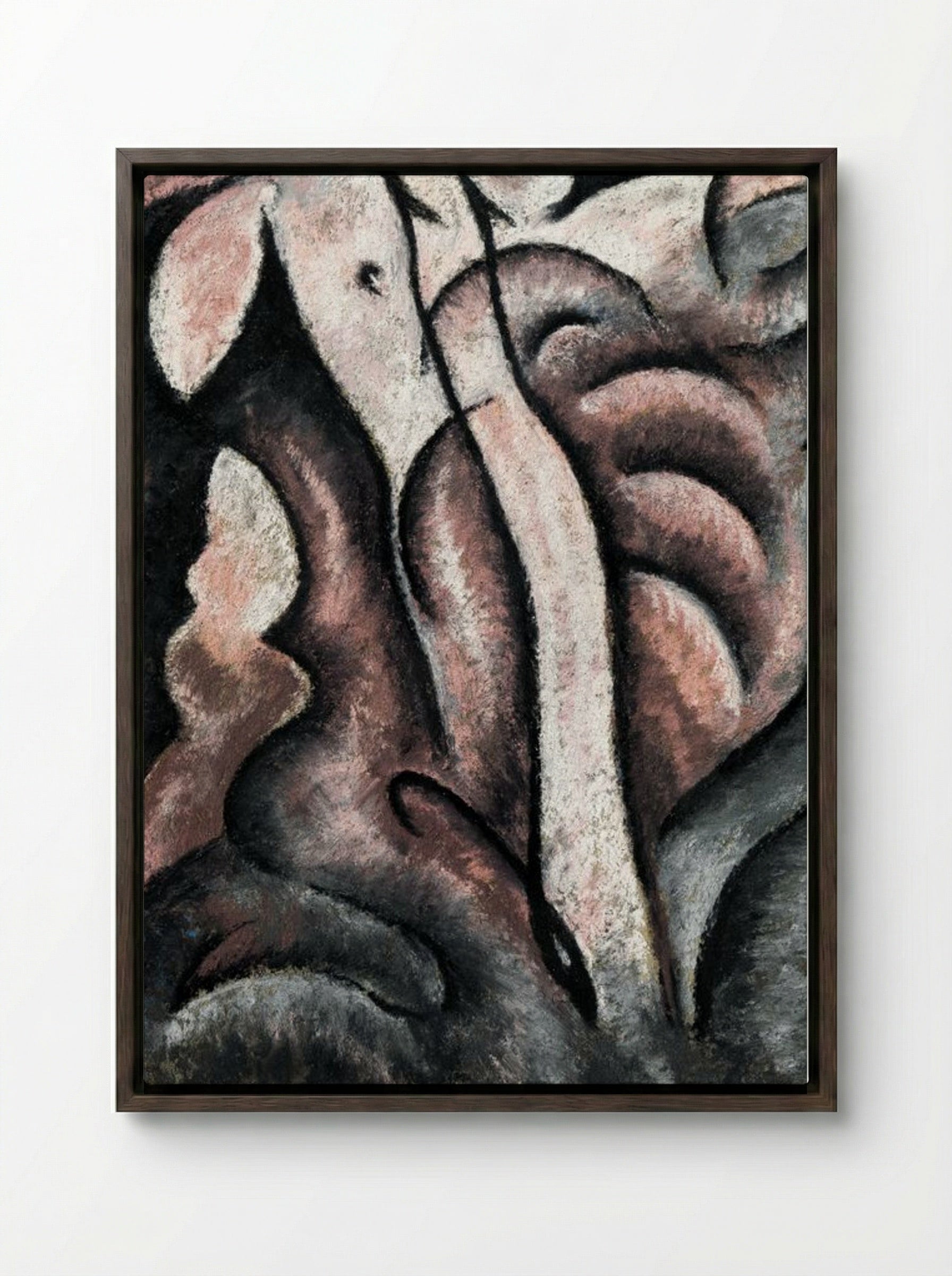 Sentimental Music (ca.) - Arthur Dove - Framed Canvas Dark Wood