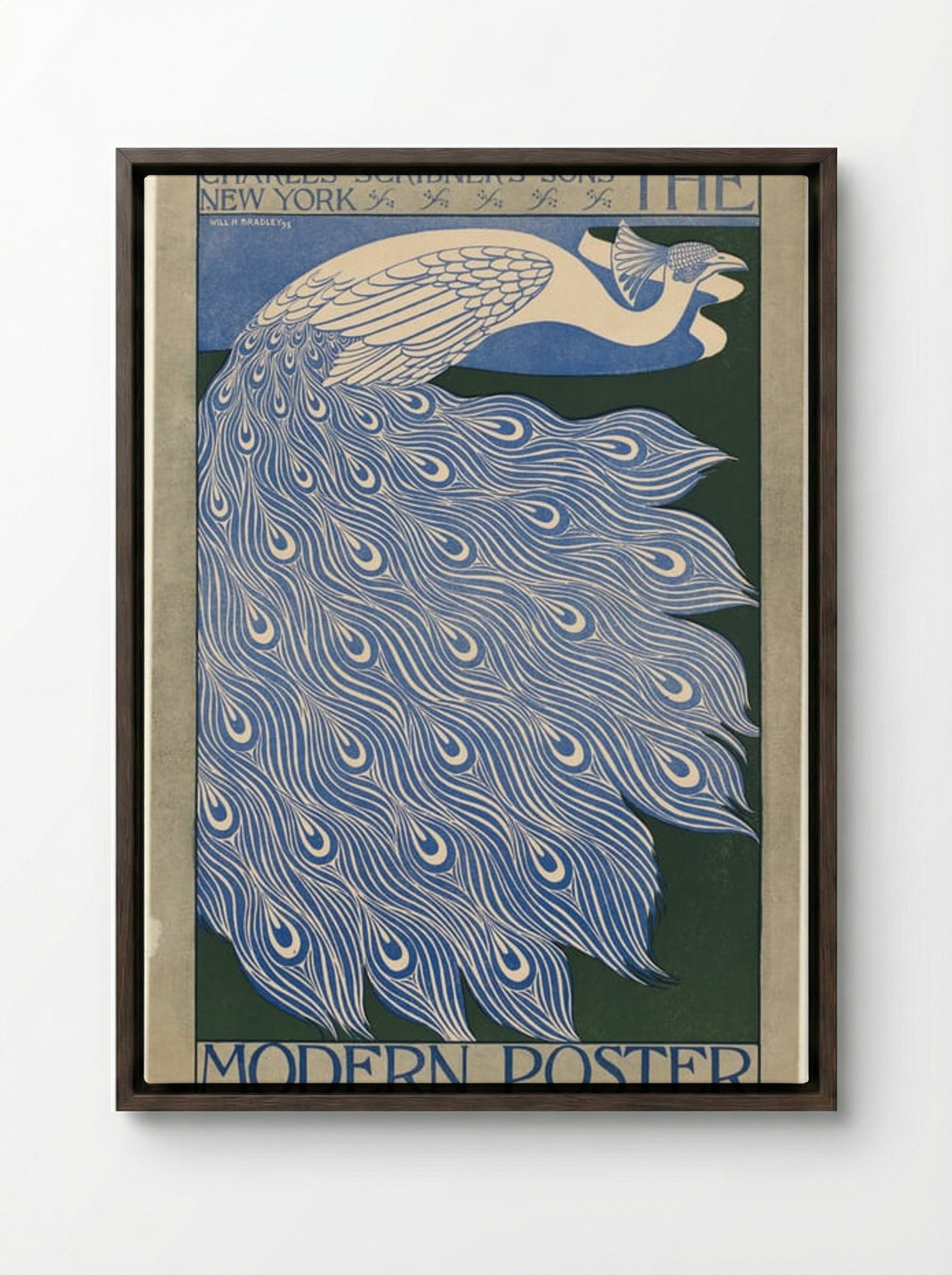 The Modern Poster - Will H. Bradley - Framed Canvas Dark Wood