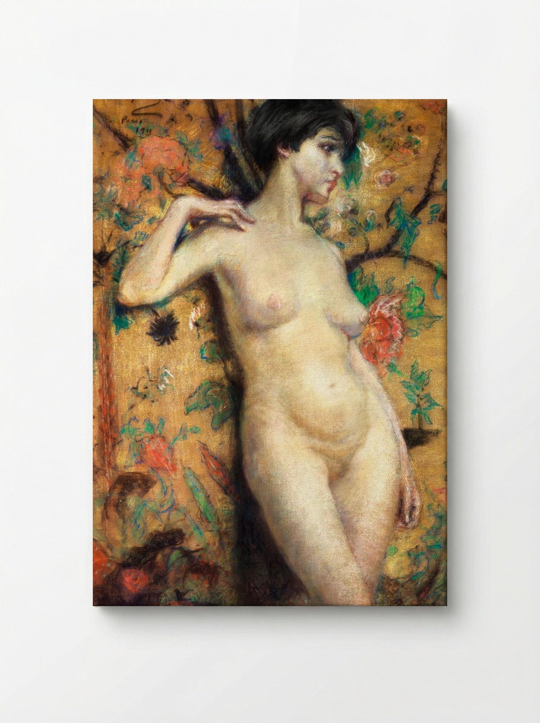 Nude against Screen - Alice Pike Barney - Canvas