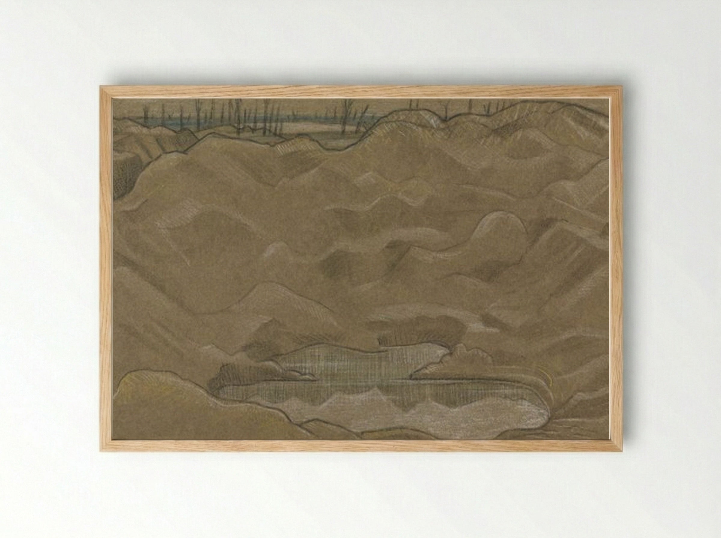 A Shell Crater - Paul Nash - Framed Print Wood