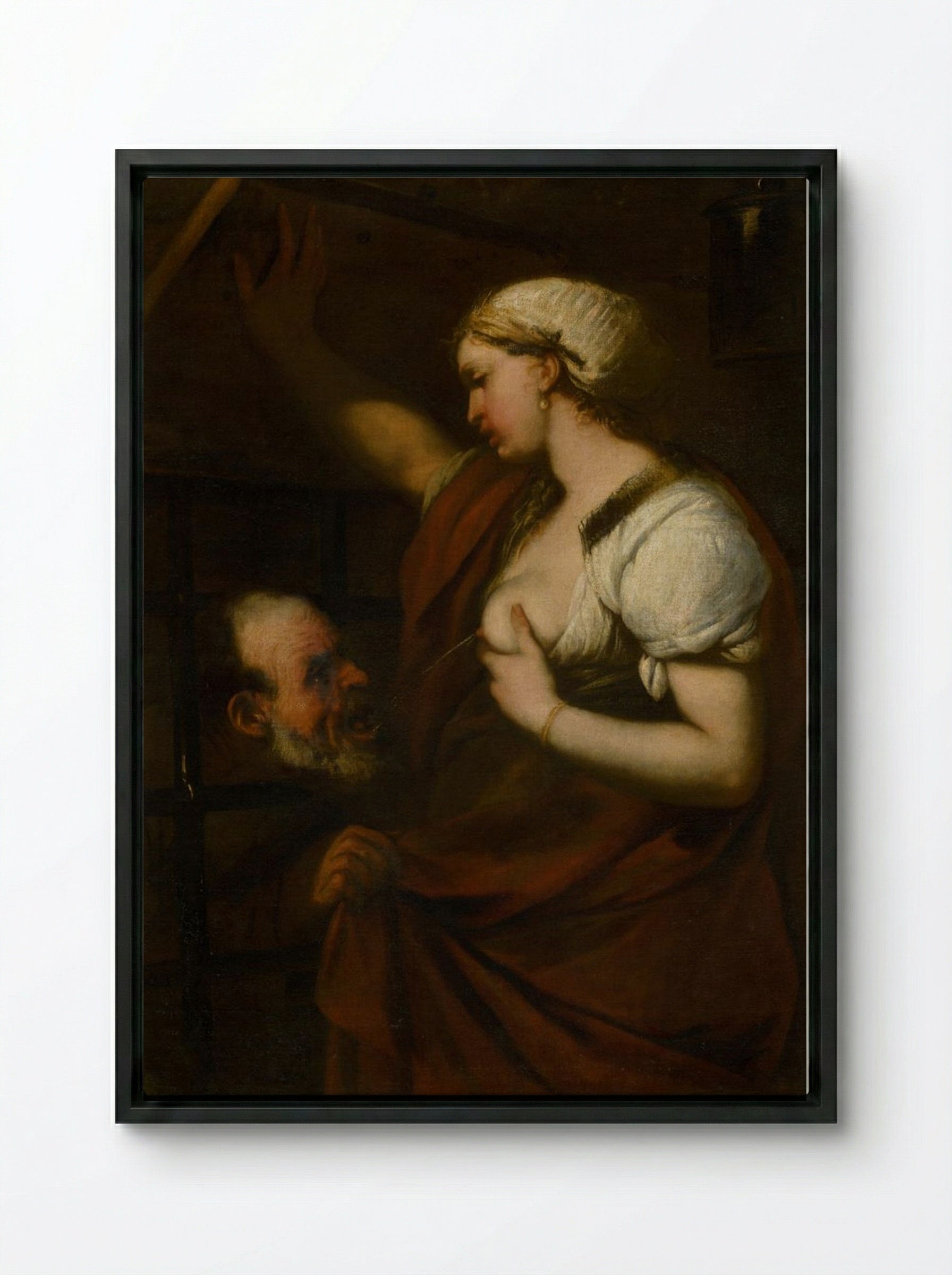 Roman Charity (Cimon and Pero) - Peter Paul Rubens - Framed Canvas Black