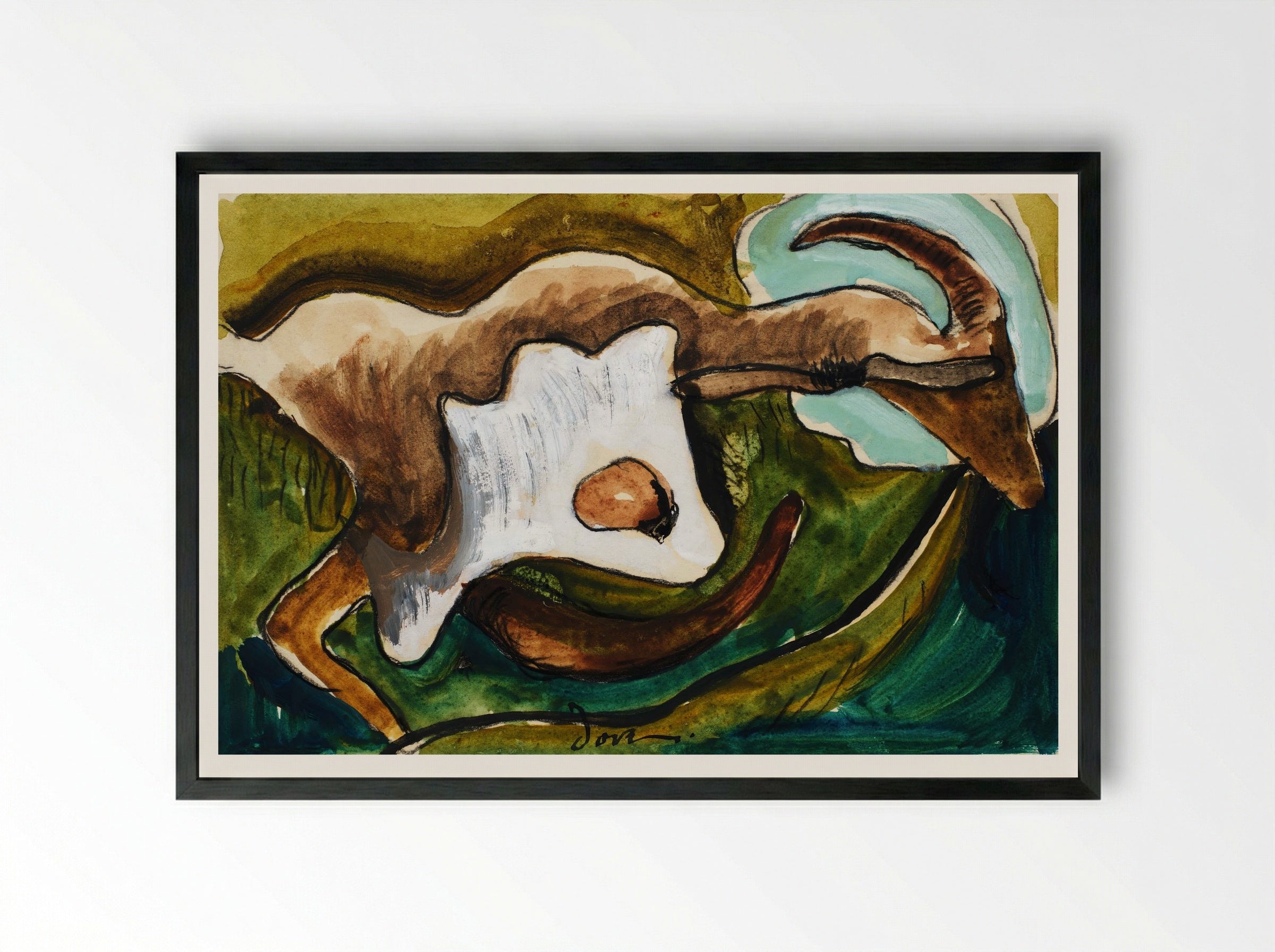Study for Goat - Arthur Dove - Framed Print Black