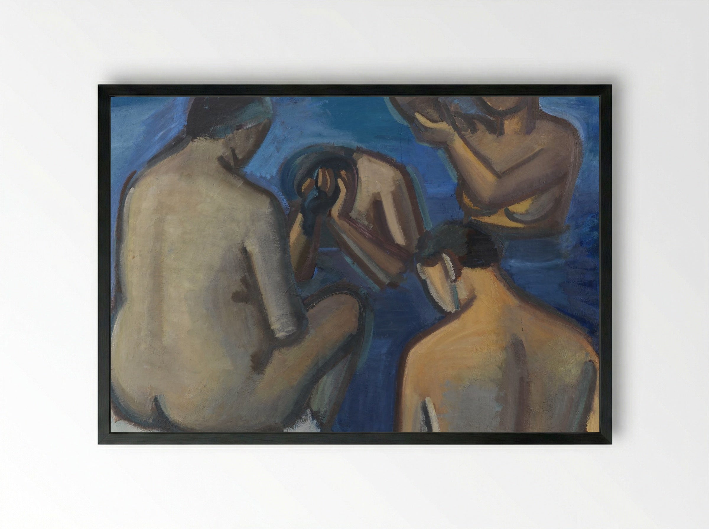 After the Bath - Vilhelm Lundstrøm - Framed Print Black