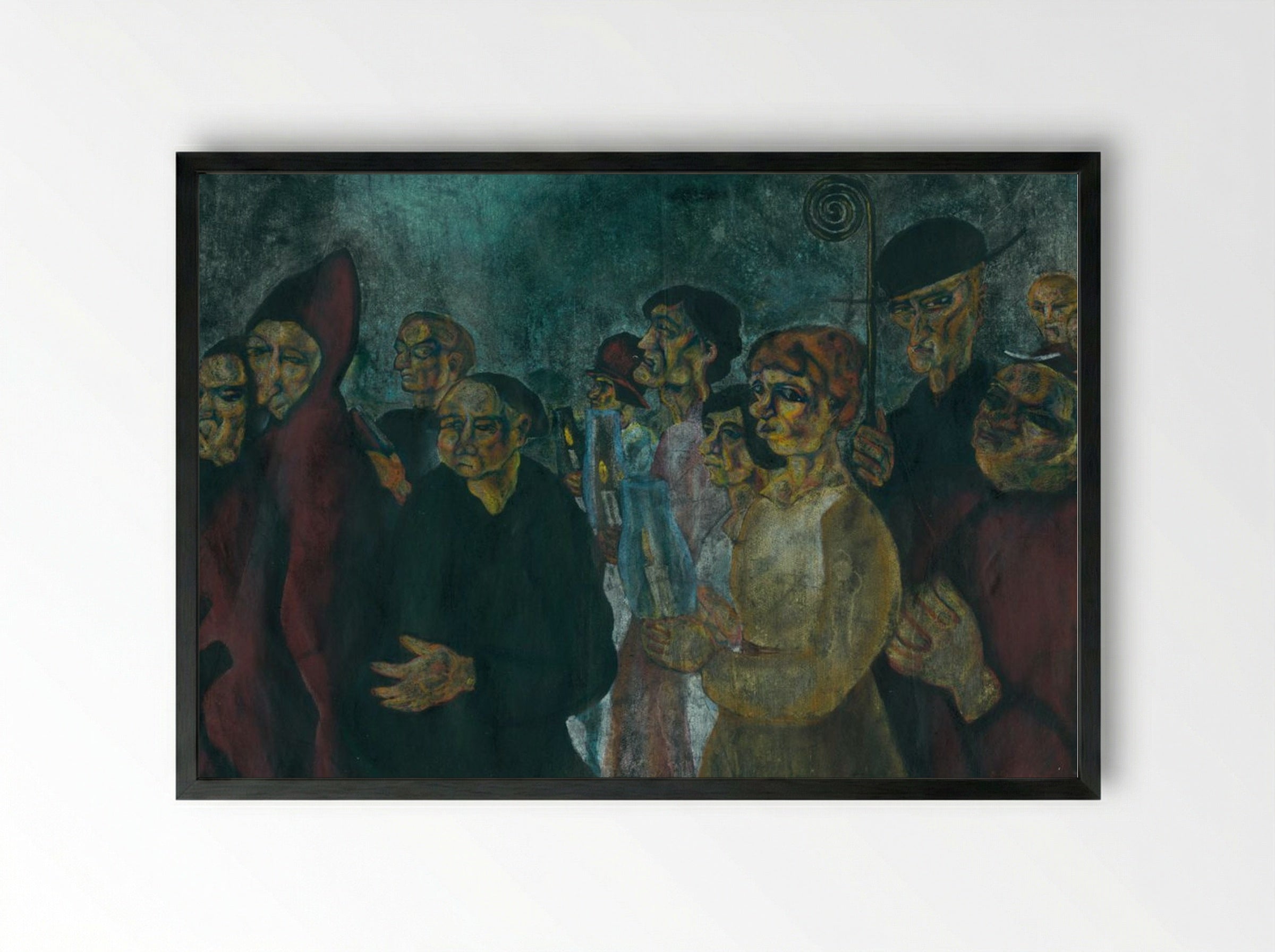 Procession of Virgins - Konstantin Bauer - Framed Print Black