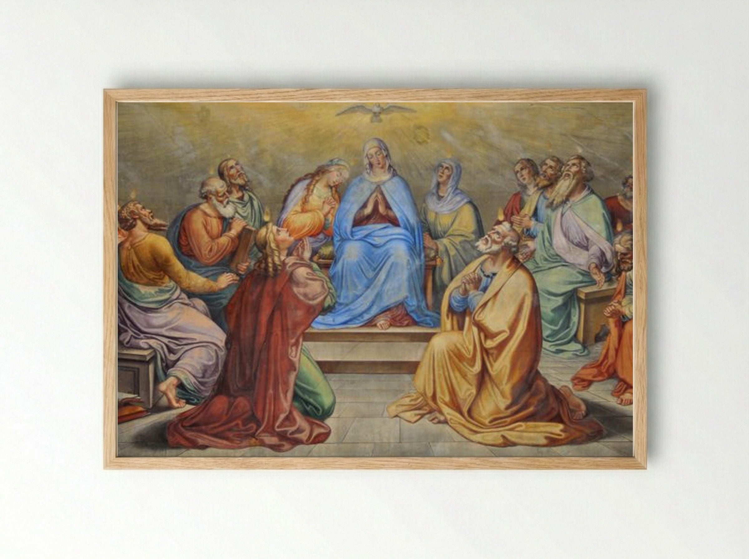 Descent of the Holy Spirit - Fine Art Print - Framed Print Wood