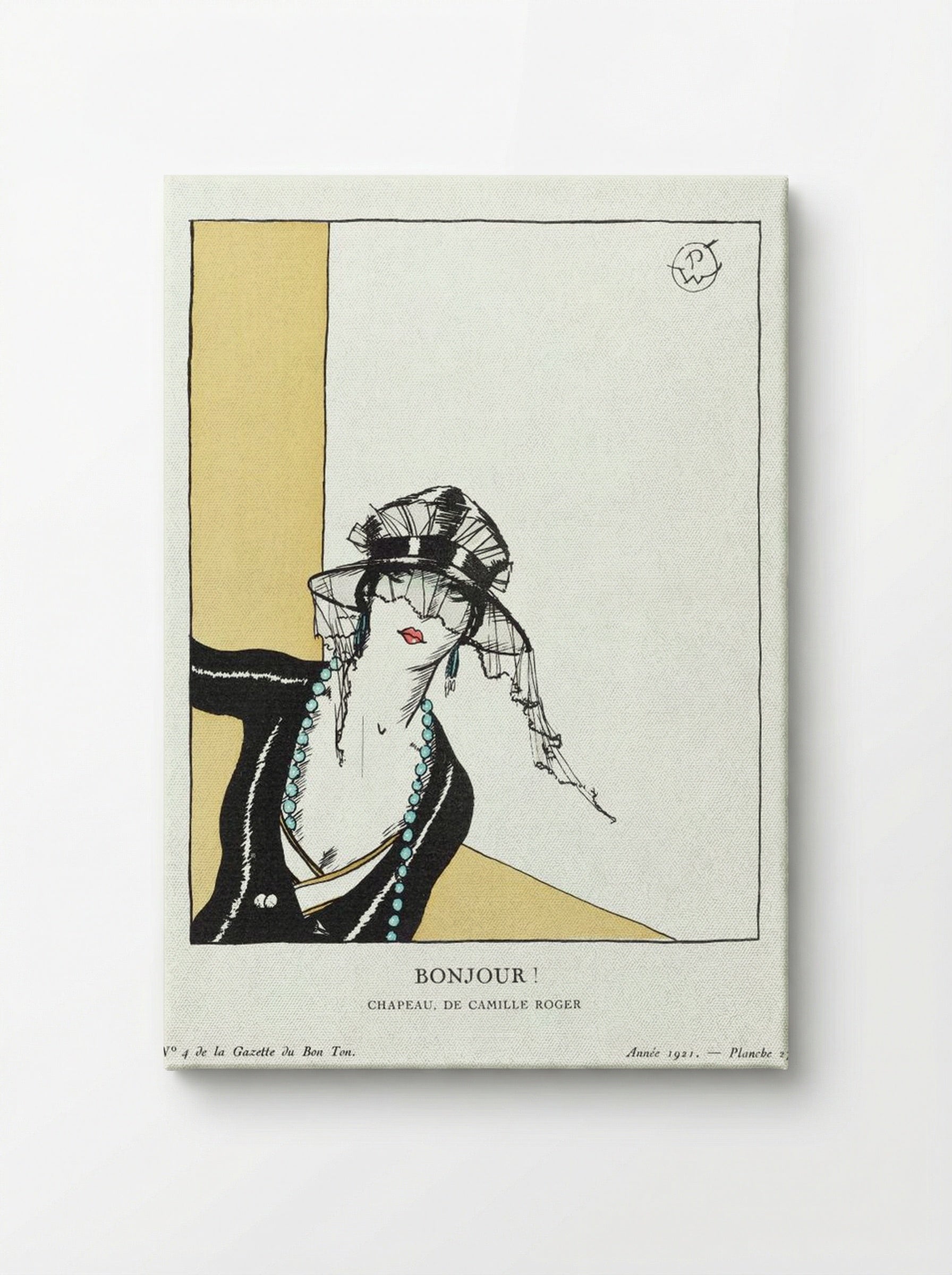 Bonjour! Chapeau de Camille Roger - Porter Woodruff - Canvas