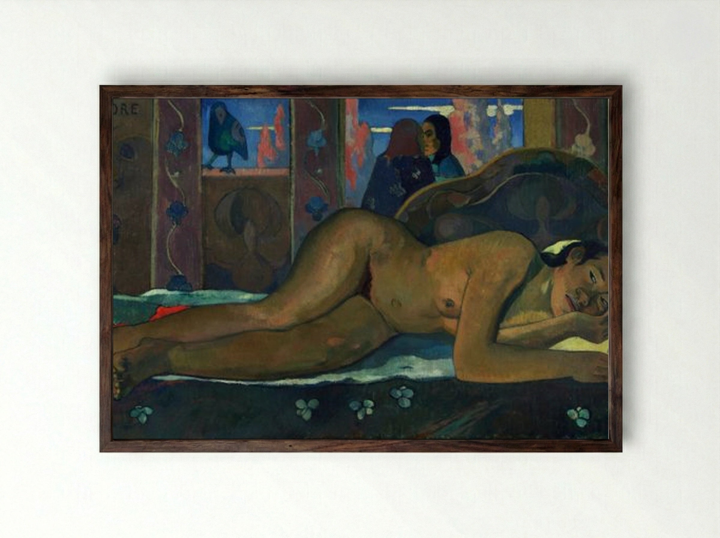 Nevermore - Paul Gauguin - Framed Print Dark Wood