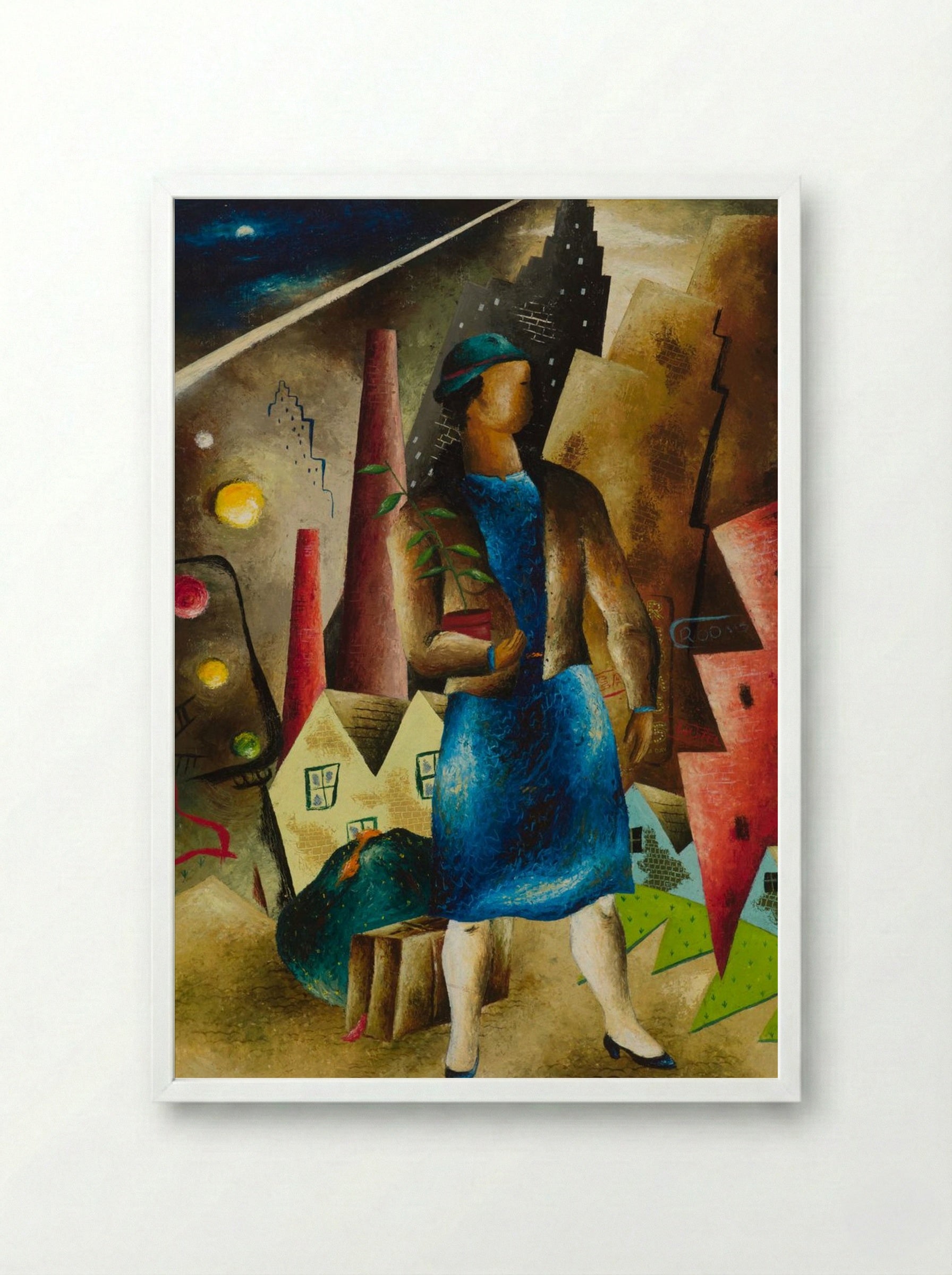 The Eviction - Eugeniusz Eibisch - Framed Print White