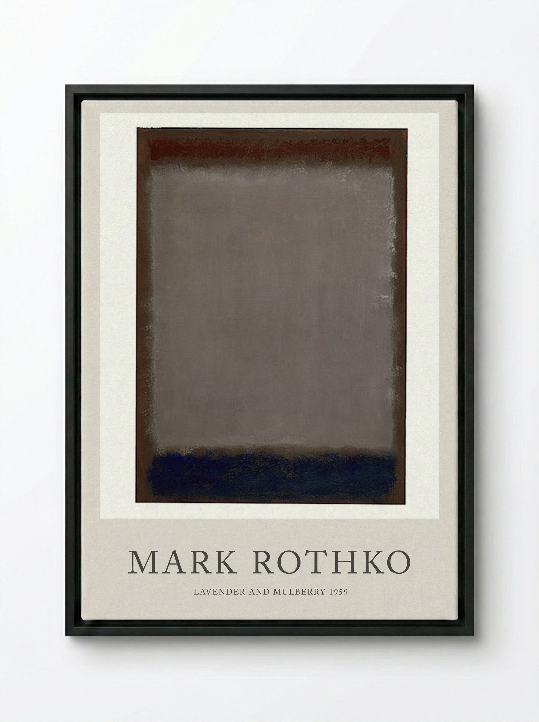 Lavender and Mulberry - Mark Rothko - Framed Canvas Black