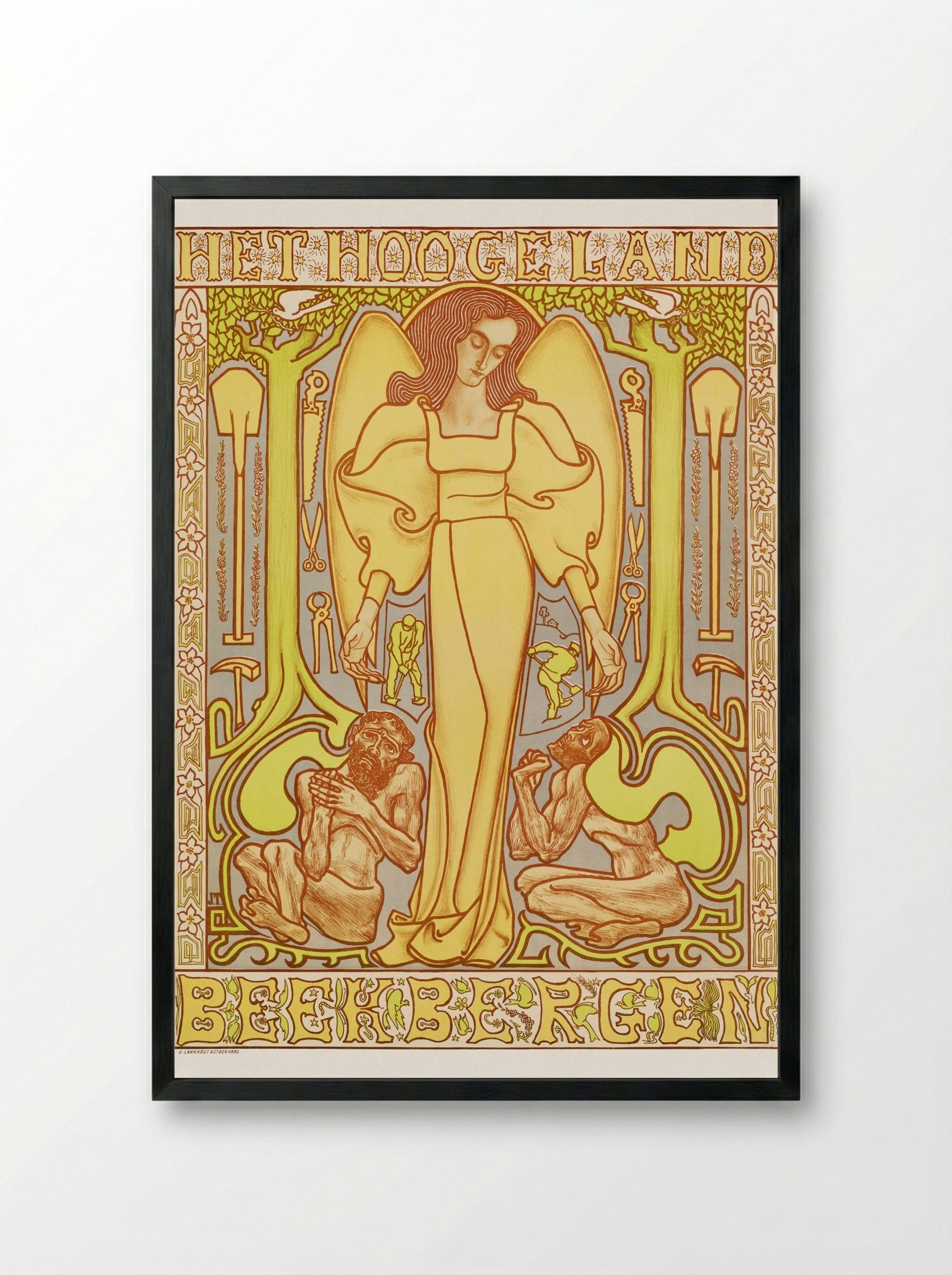 The Hoogeland, Beekbergen - Jan Toorop - Framed Print Black