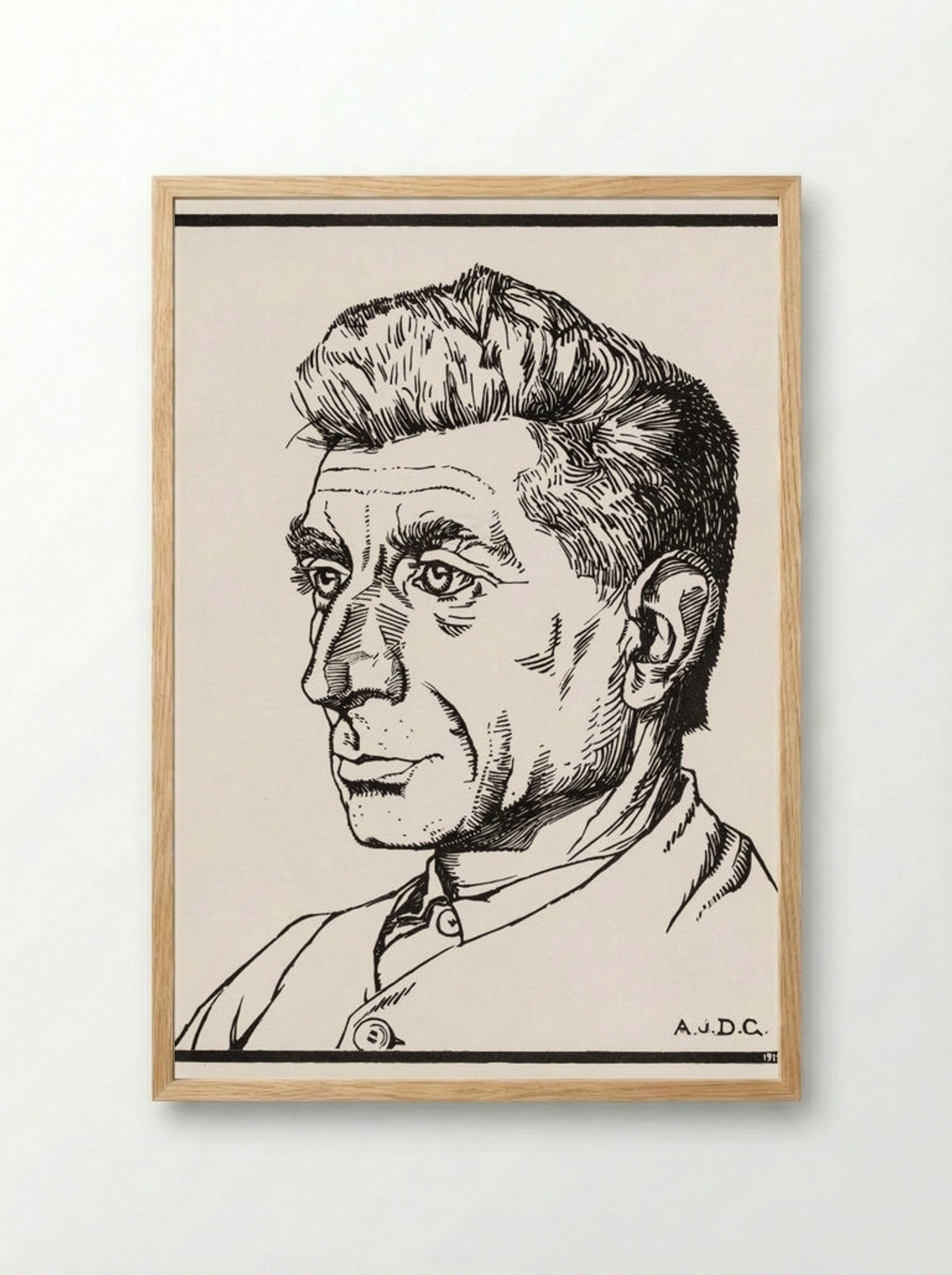 Portrait of a Man - Julie de Graag - Framed Print Wood
