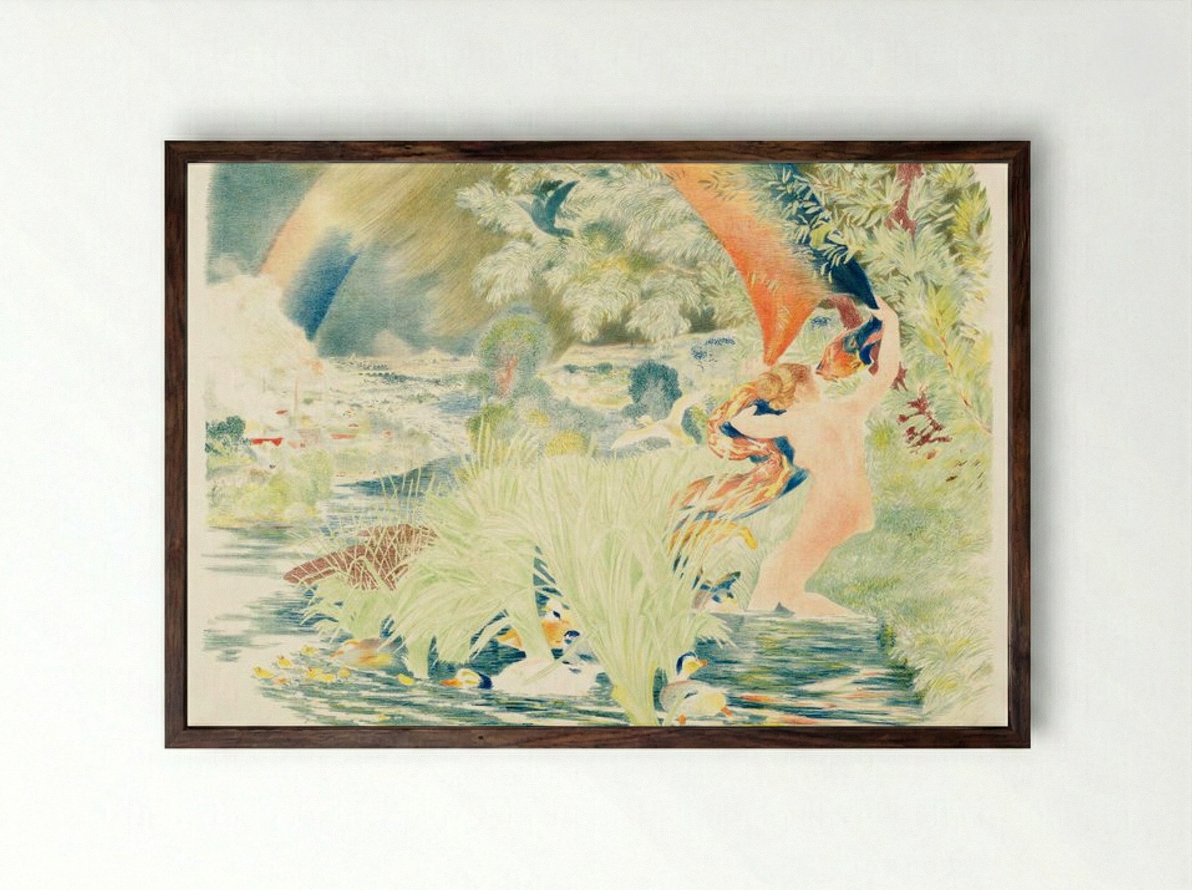 The Rainbow - Félix Bracquemond - Framed Print Dark Wood