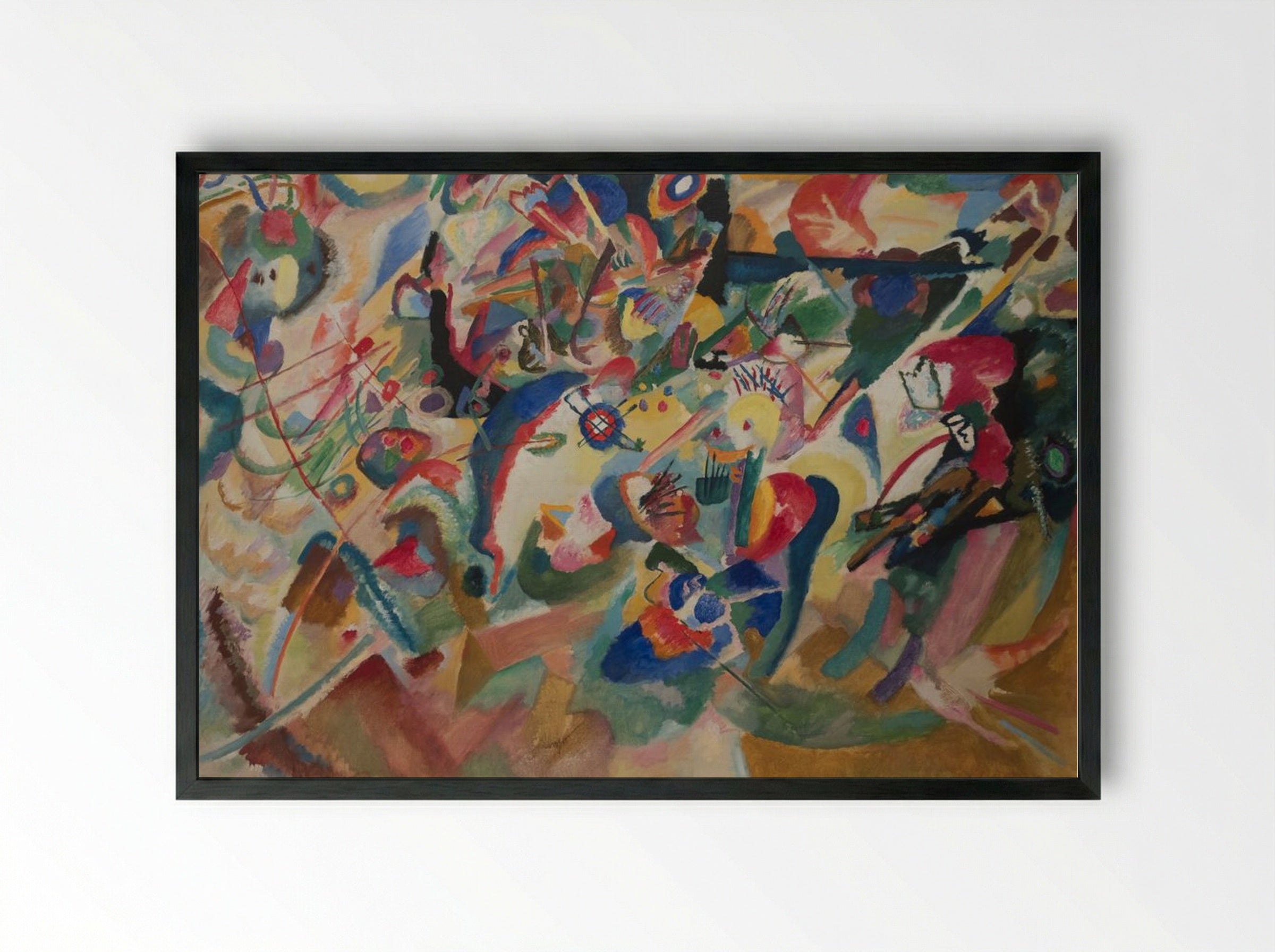 Sketch III for Composition VII - Wassily Kandinsky - Framed Print Black