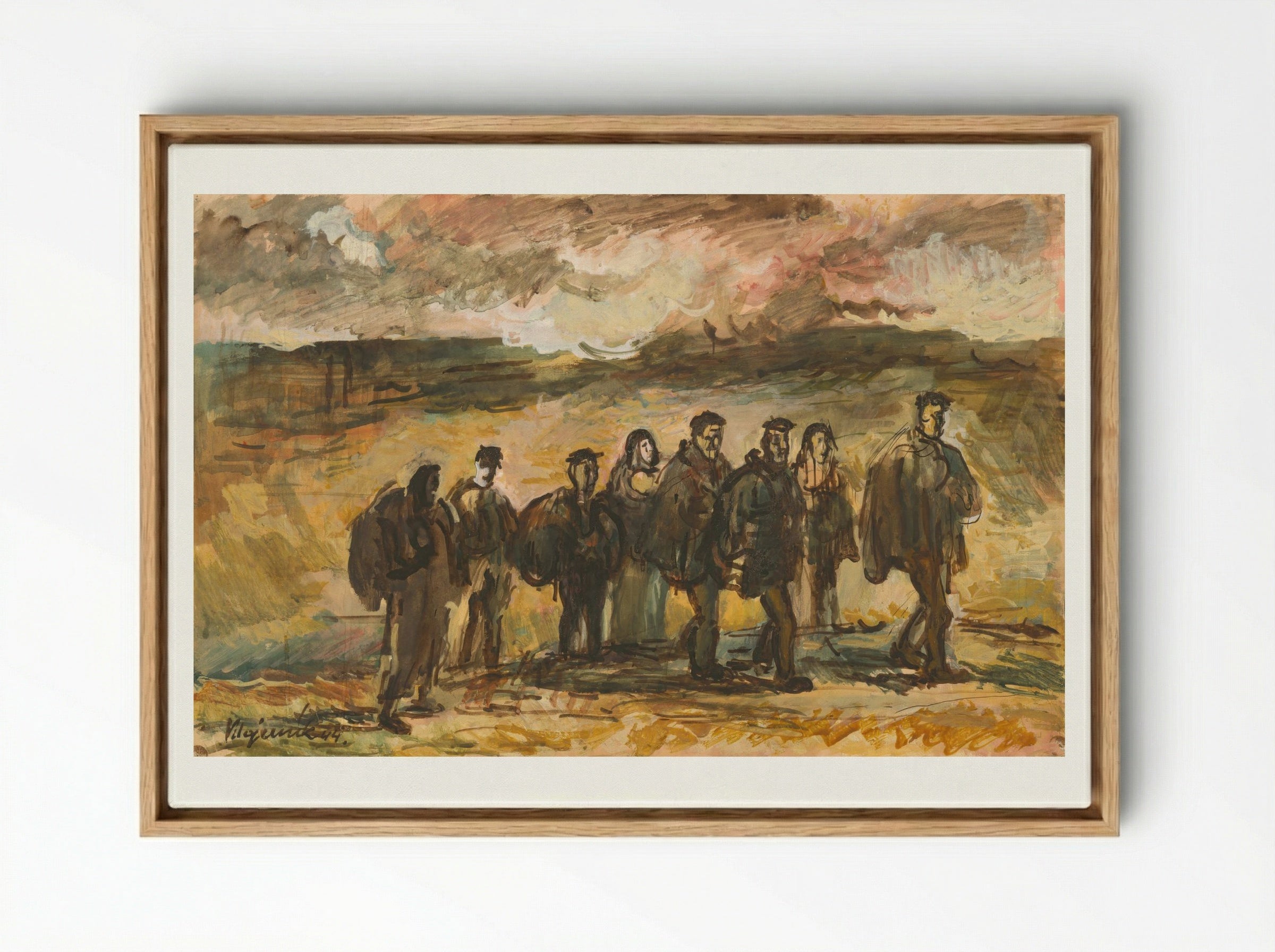 Refugees - Cyprián Majerník - Framed Canvas Wood