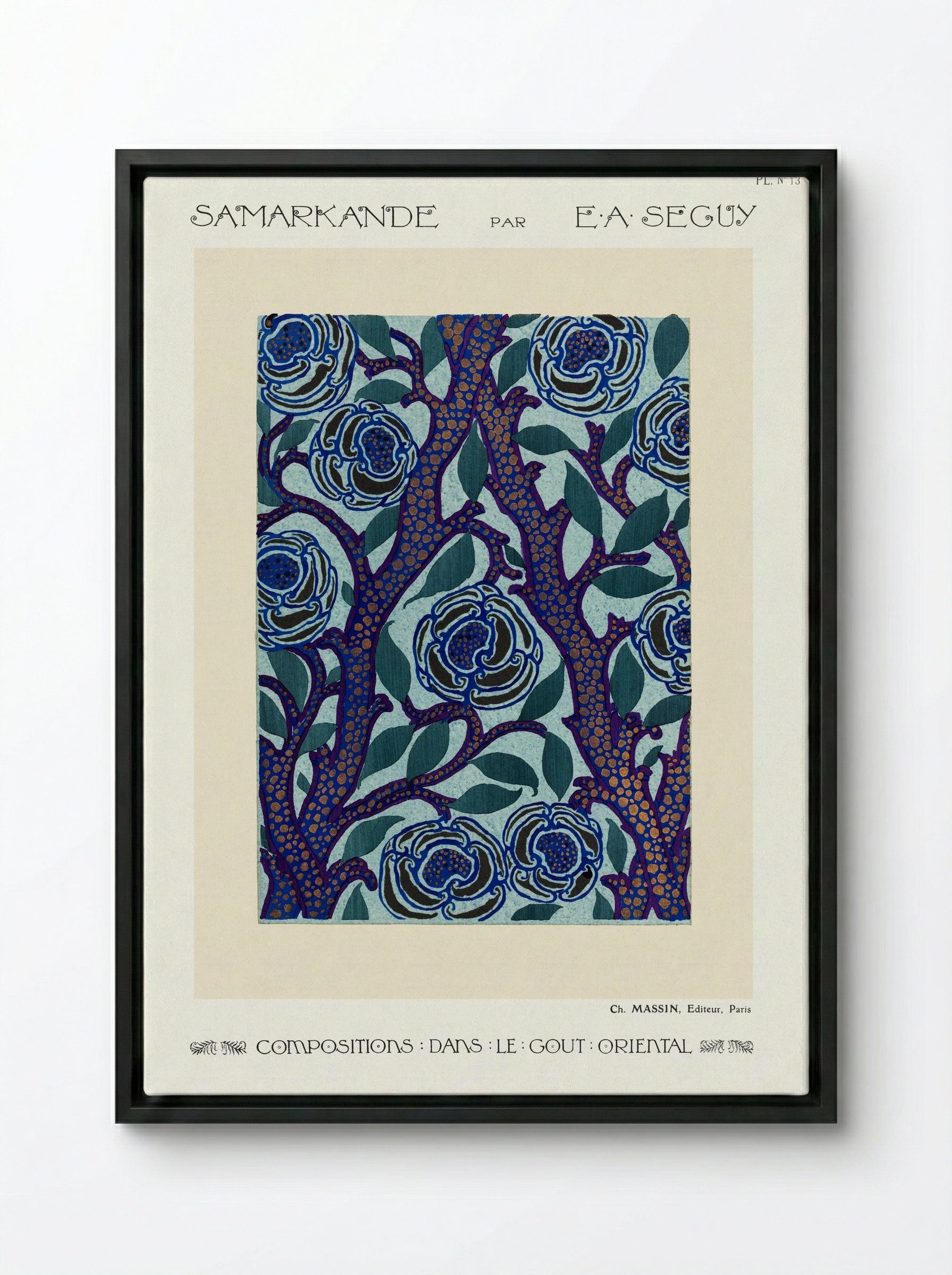 Samarkande, Plate 13 - Émile-Allain Séguy - Framed Canvas Black